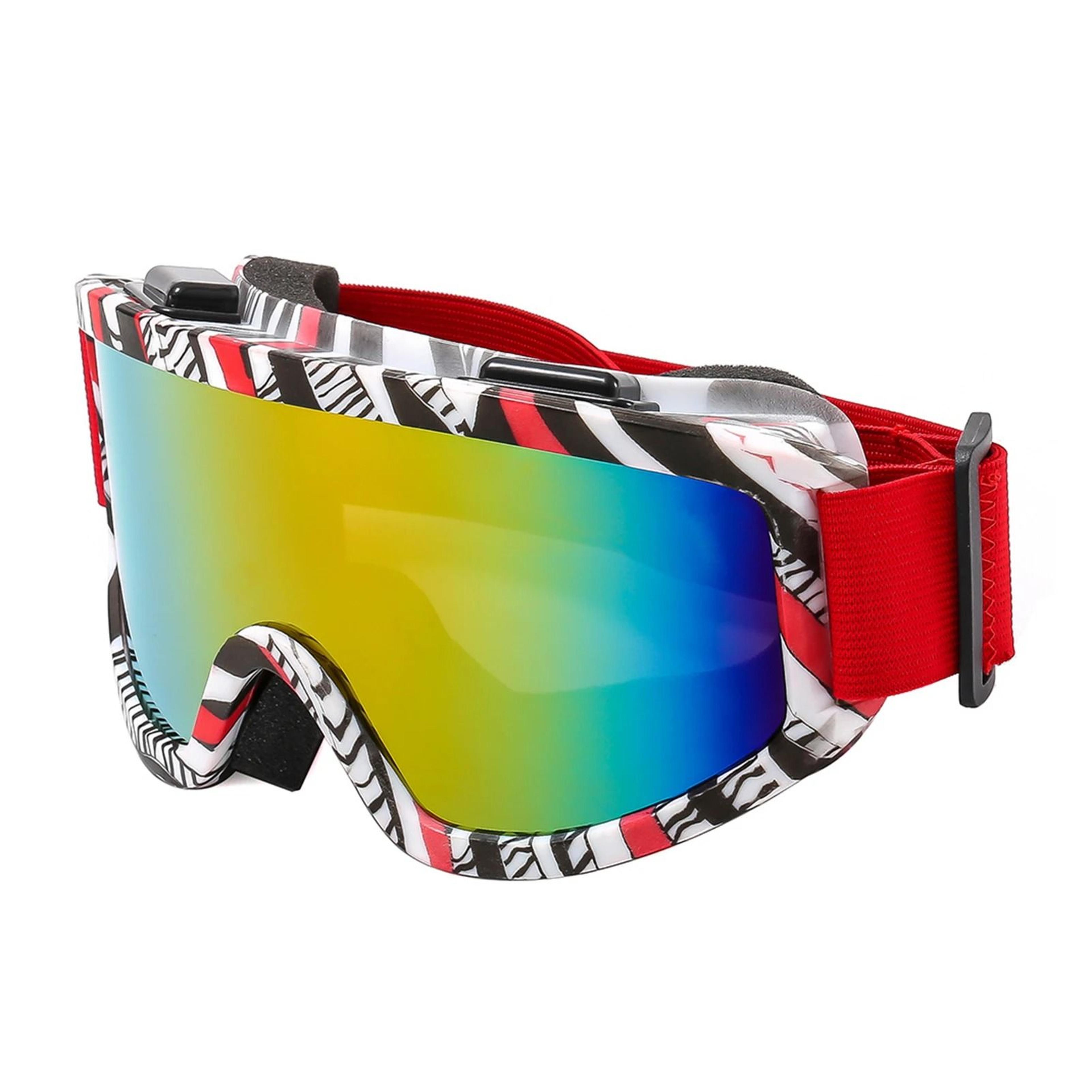 Large Frame Ski Goggles With Colorful Anti Glare Lens For Snow Sports 7