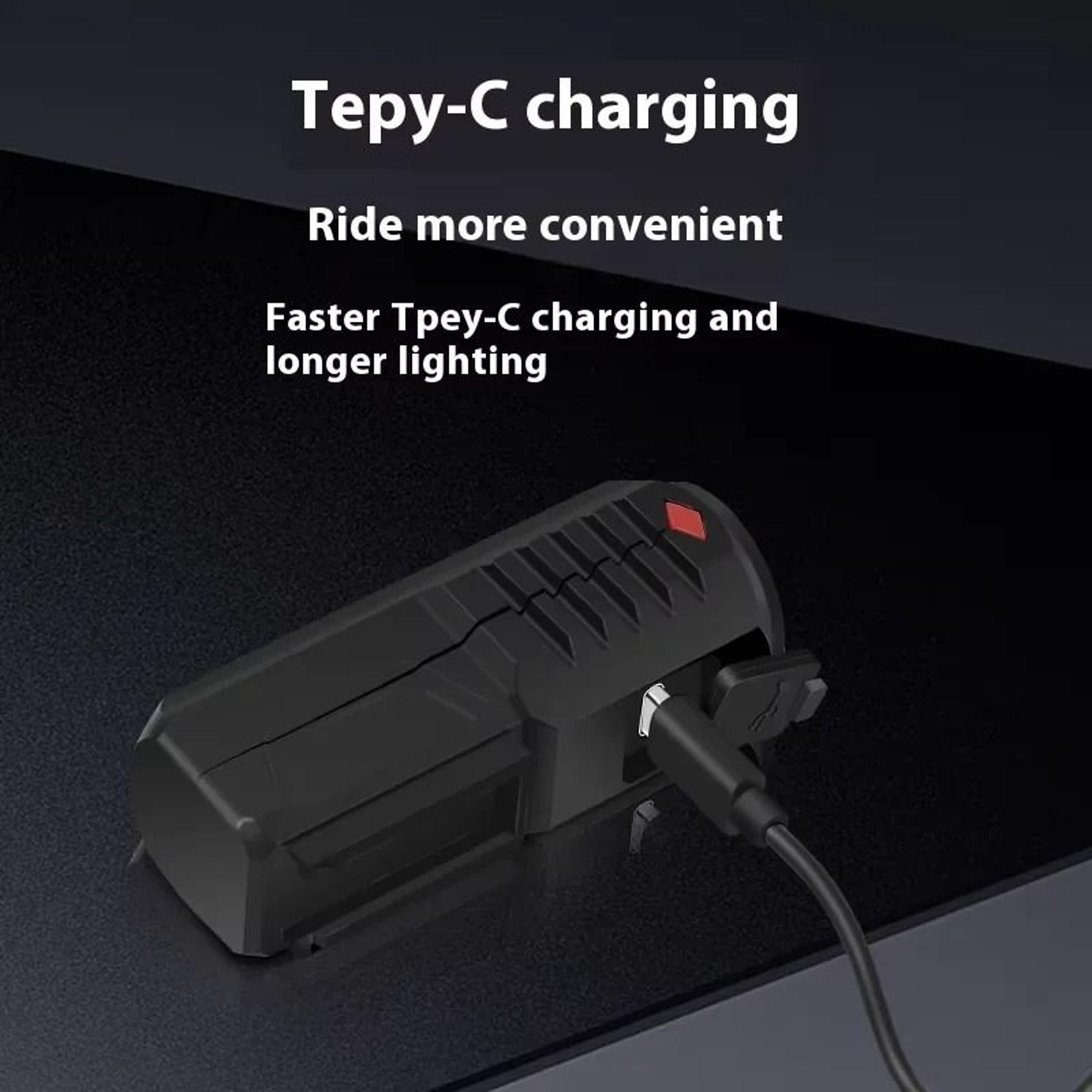 Super Bright LED USB Rechargeable Bicycle Front Light And Taillight Set 3