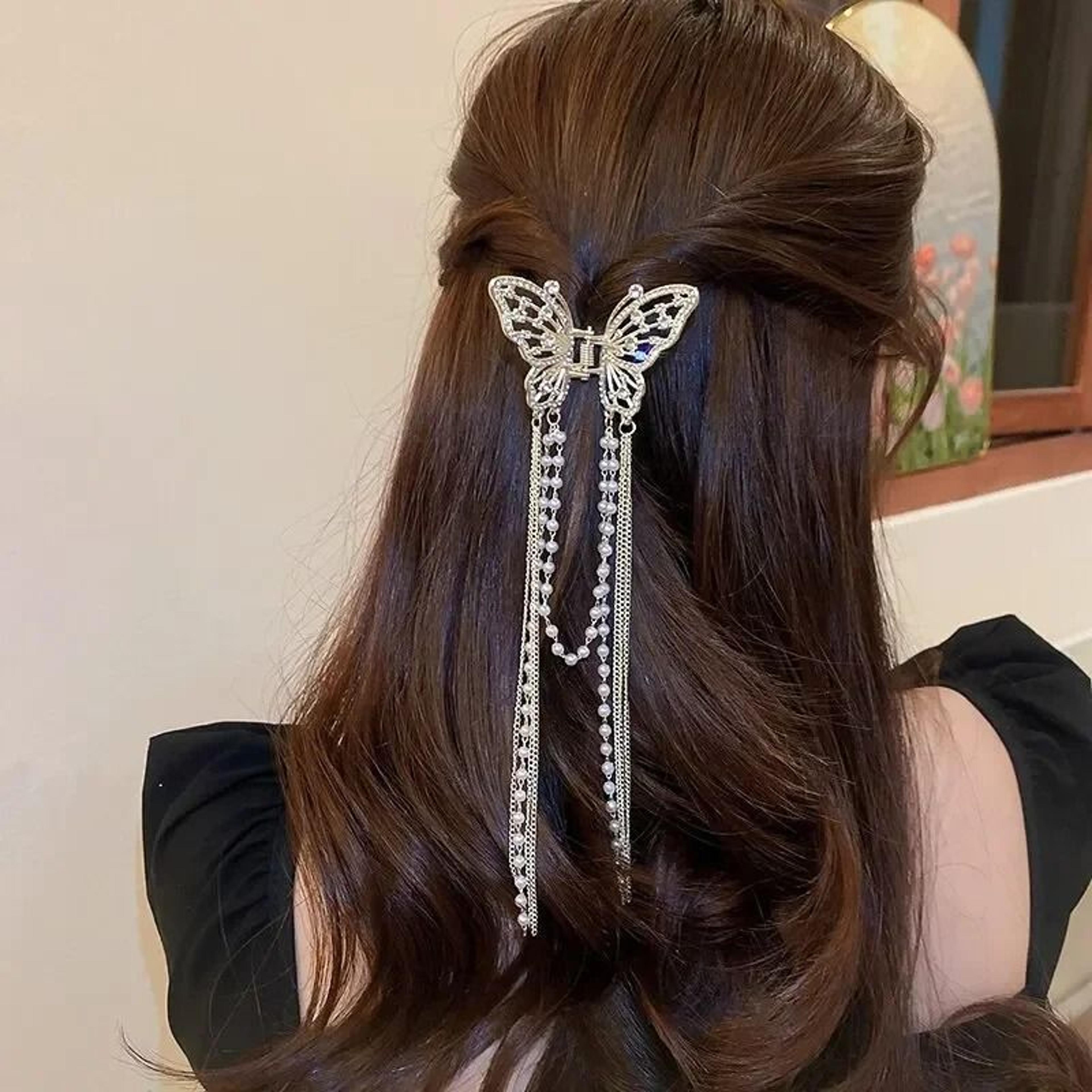 Butterfly Hair Clip With Long Tassel For Women 0