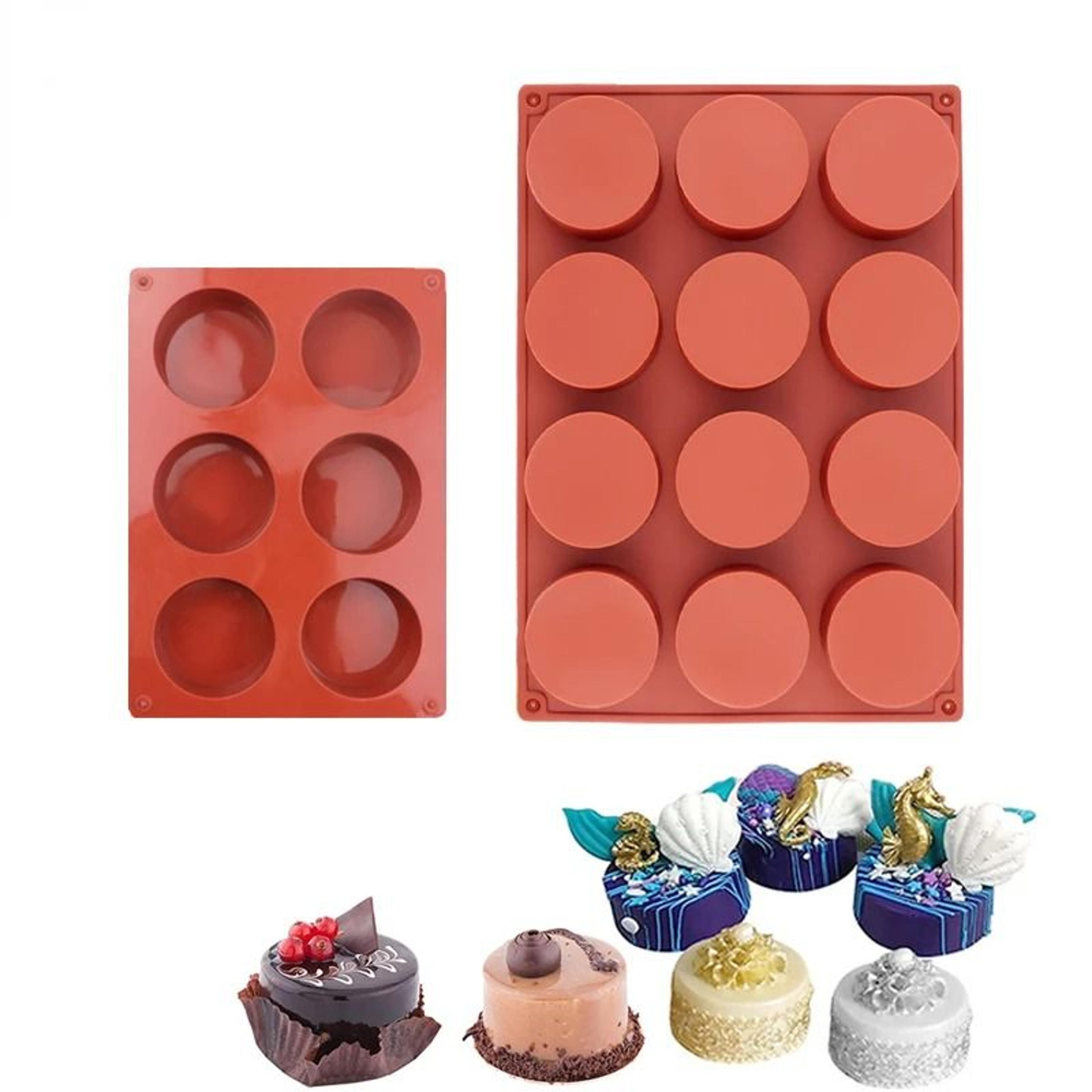 Silicone Cookie Moulds Heat Resistant Cylinder Chocolate Cover Cookie Mold For Muffins Cupcakes And 2