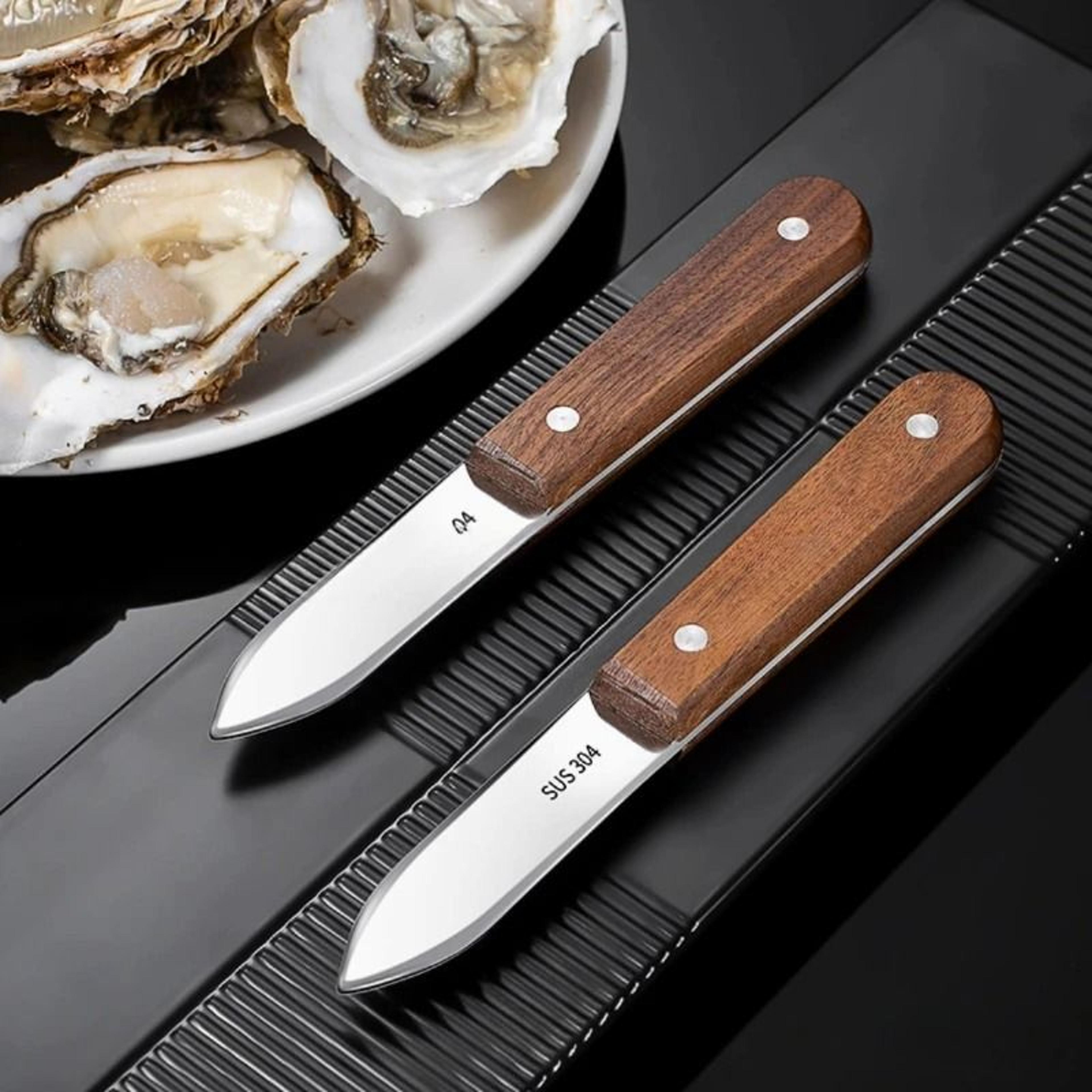 Stainless Steel Oyster Knife With Wooden Handle 2