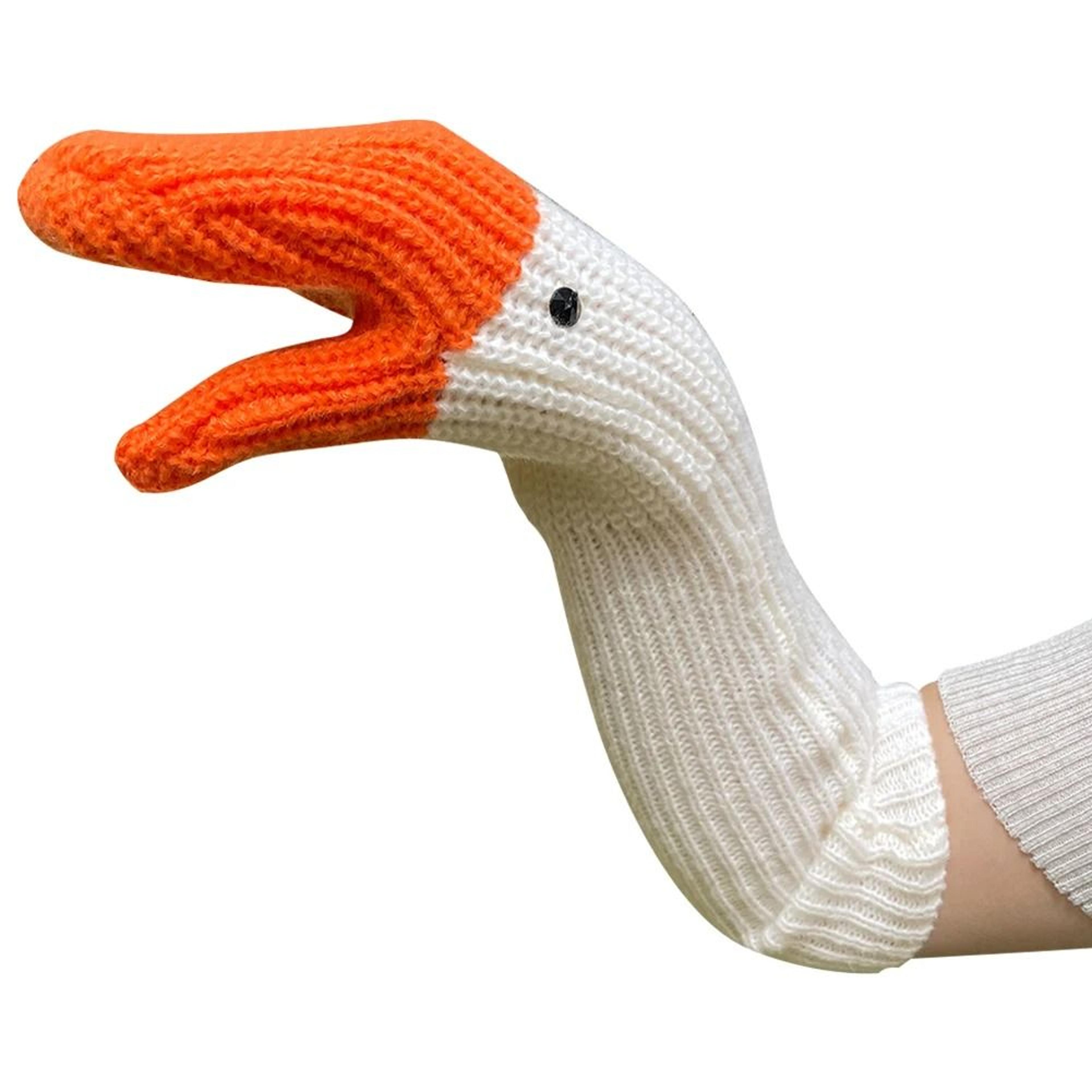 Creative Goose Shape Knitting Gloves Unisex Cartoon Swan Mittens Full Finger Winter Warm Gloves 7
