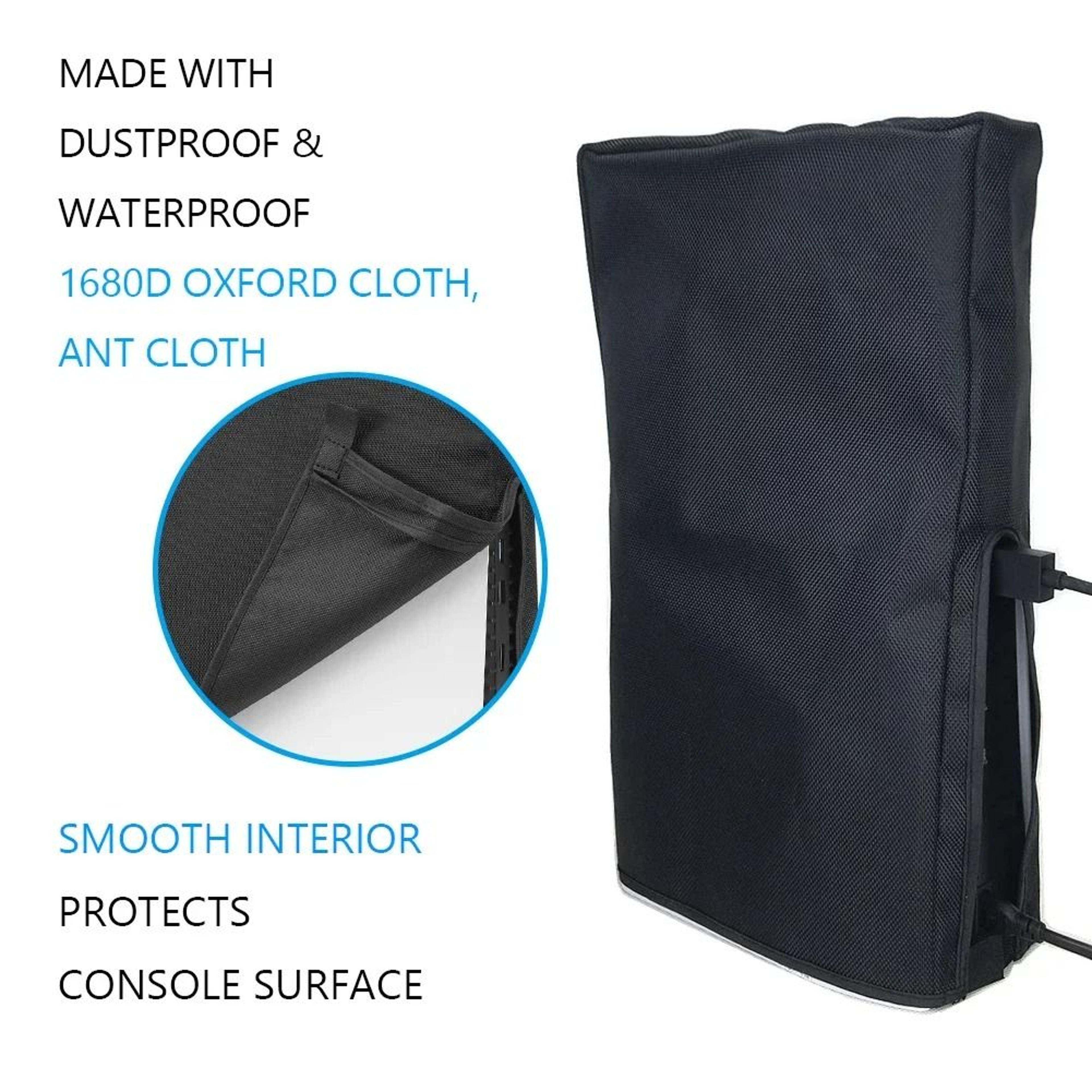 PS5 Slim Console Dust Cover Waterproof Anti Scratch Protector For Vertical Or Horizontal Setup 3