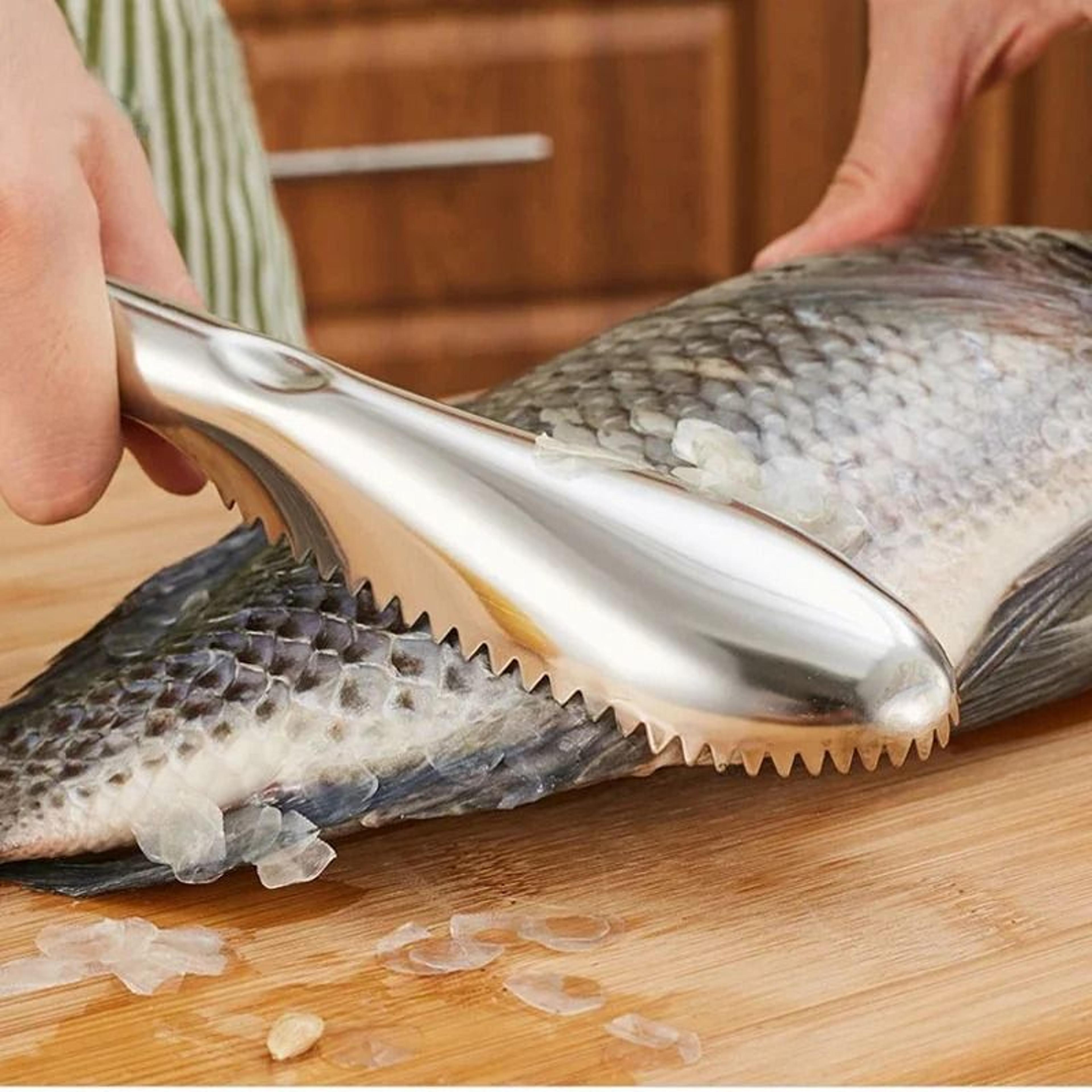 Stainless Steel Fish Skin Scraper And Cleaning Knife  HeavyDuty Fish Scaler Tool 1