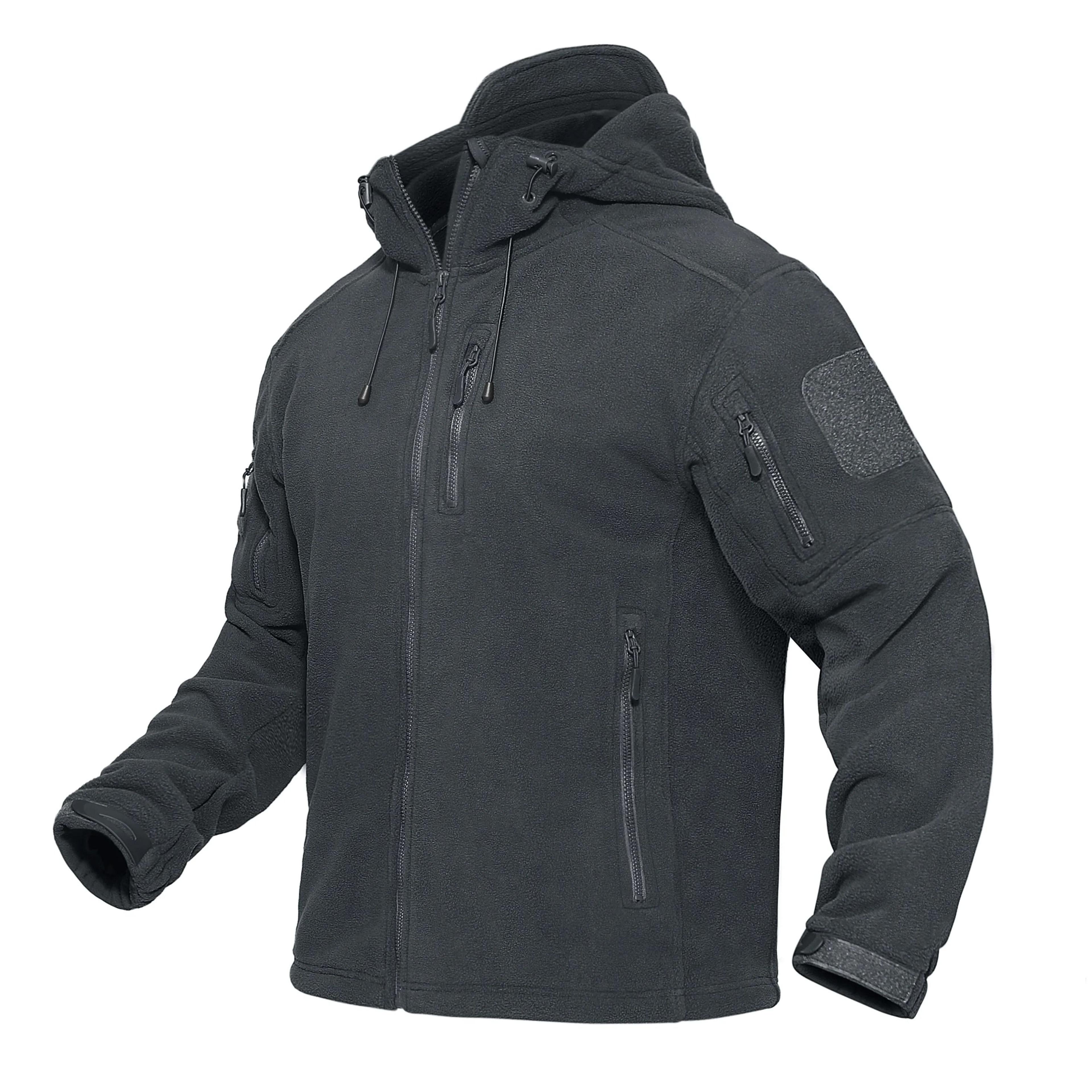 Men Hooded Full Zip Fleece Jacket 7