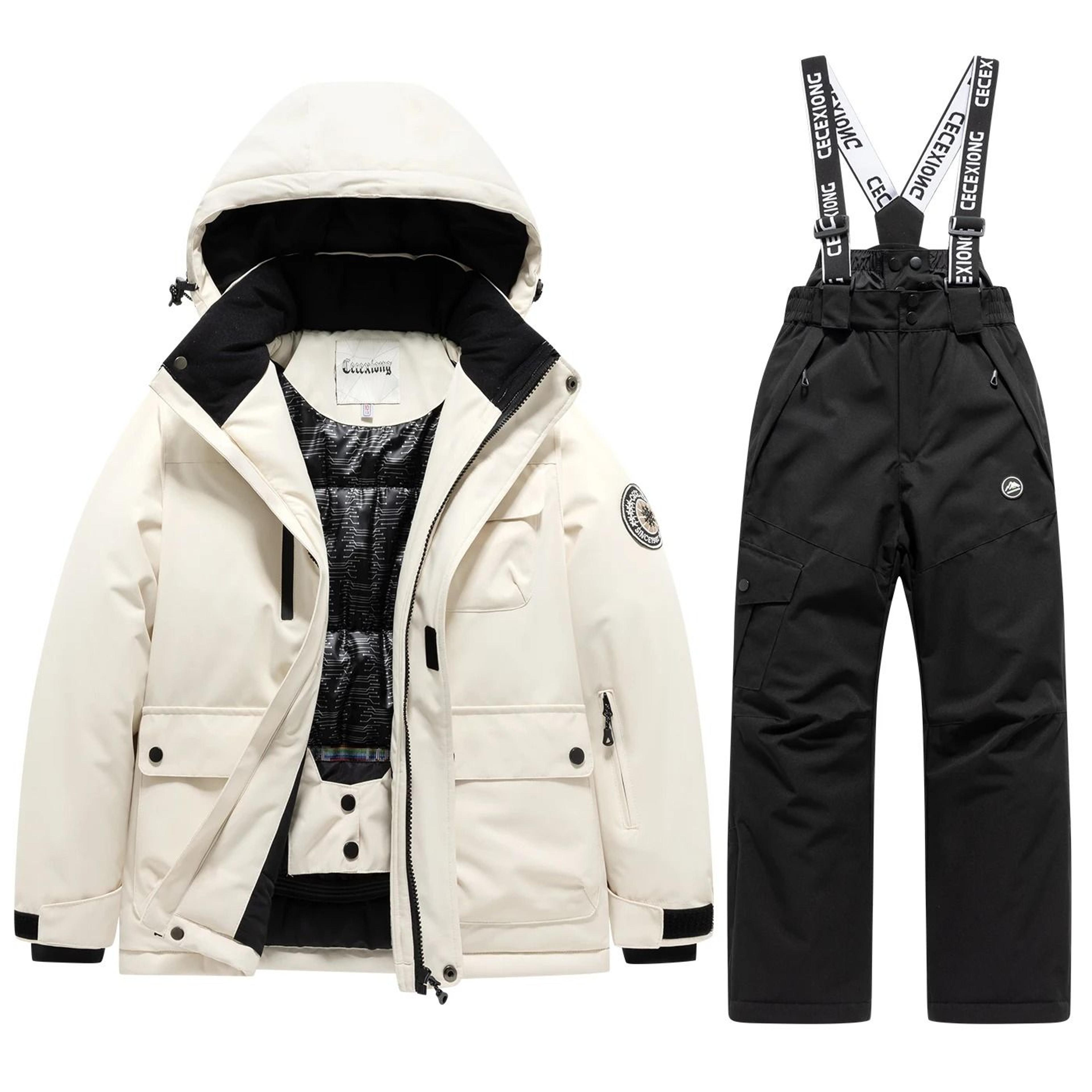 Kids Winter Ski Coat And Pants Set Waterproof Warm Snow Suit 10