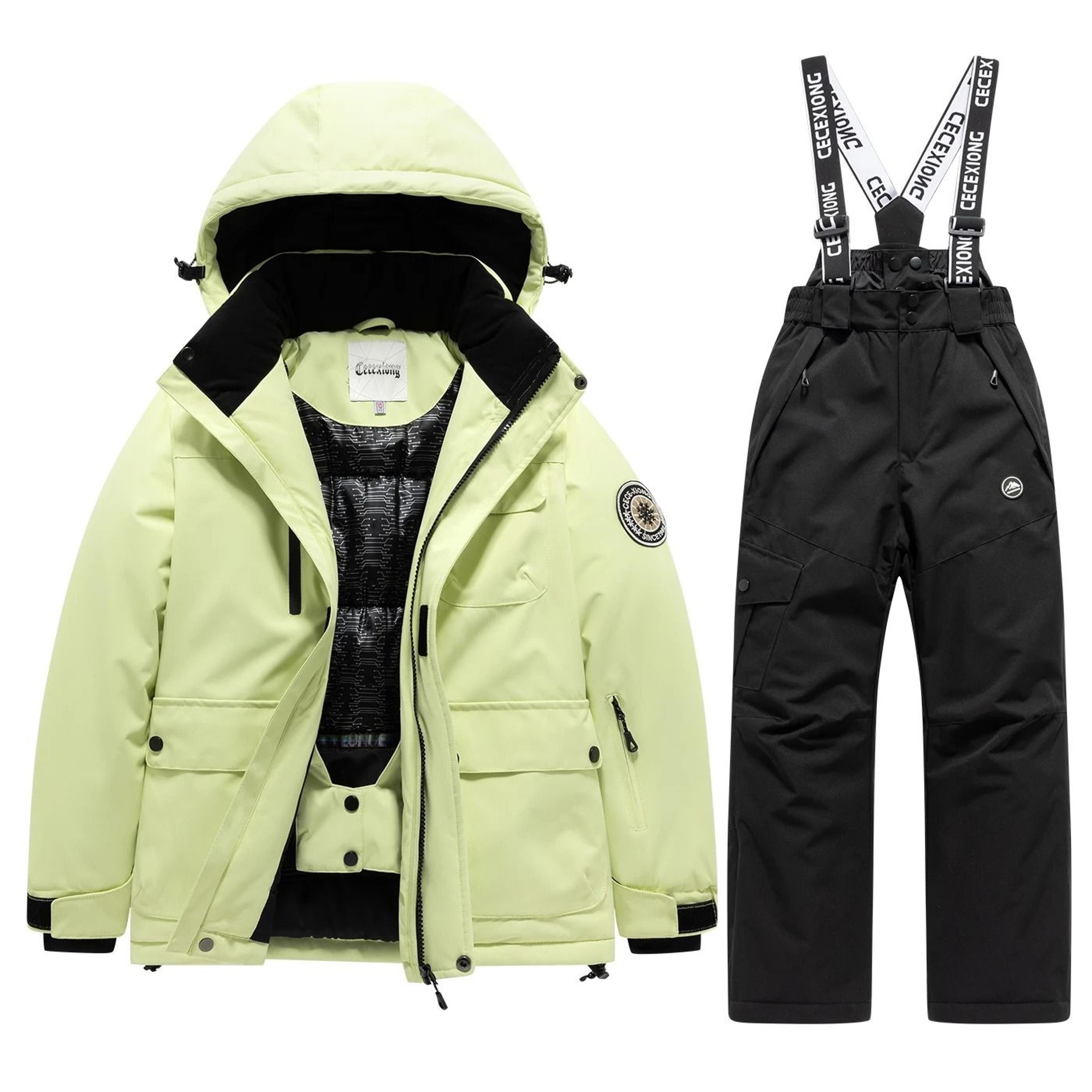 Kids Winter Ski Coat And Pants Set Waterproof Warm Snow Suit 8