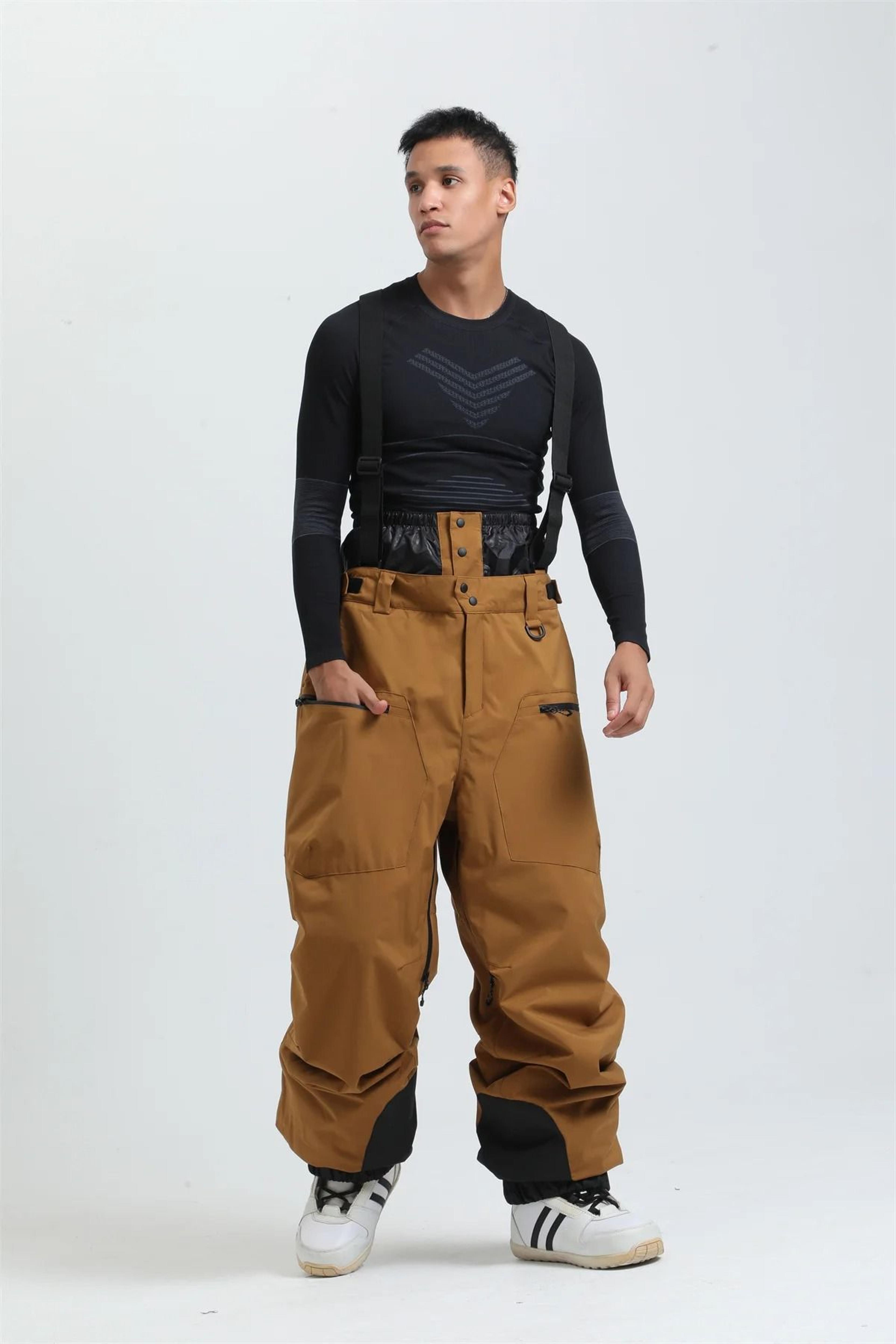 Womens Waterproof Insulated Ski Pants With Suspenders Warm Winter Snowboard Overalls 10
