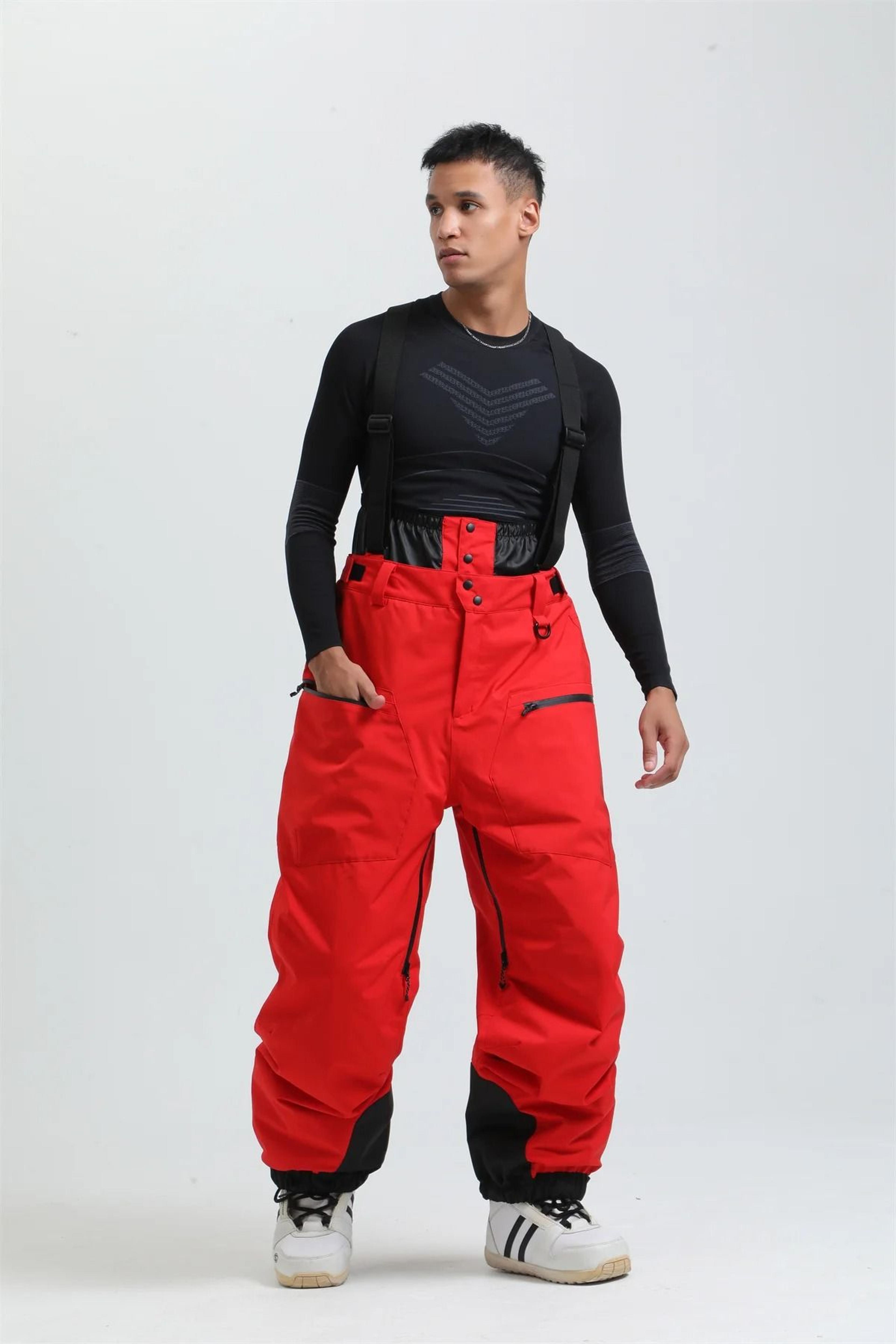 Womens Waterproof Insulated Ski Pants With Suspenders Warm Winter Snowboard Overalls 11