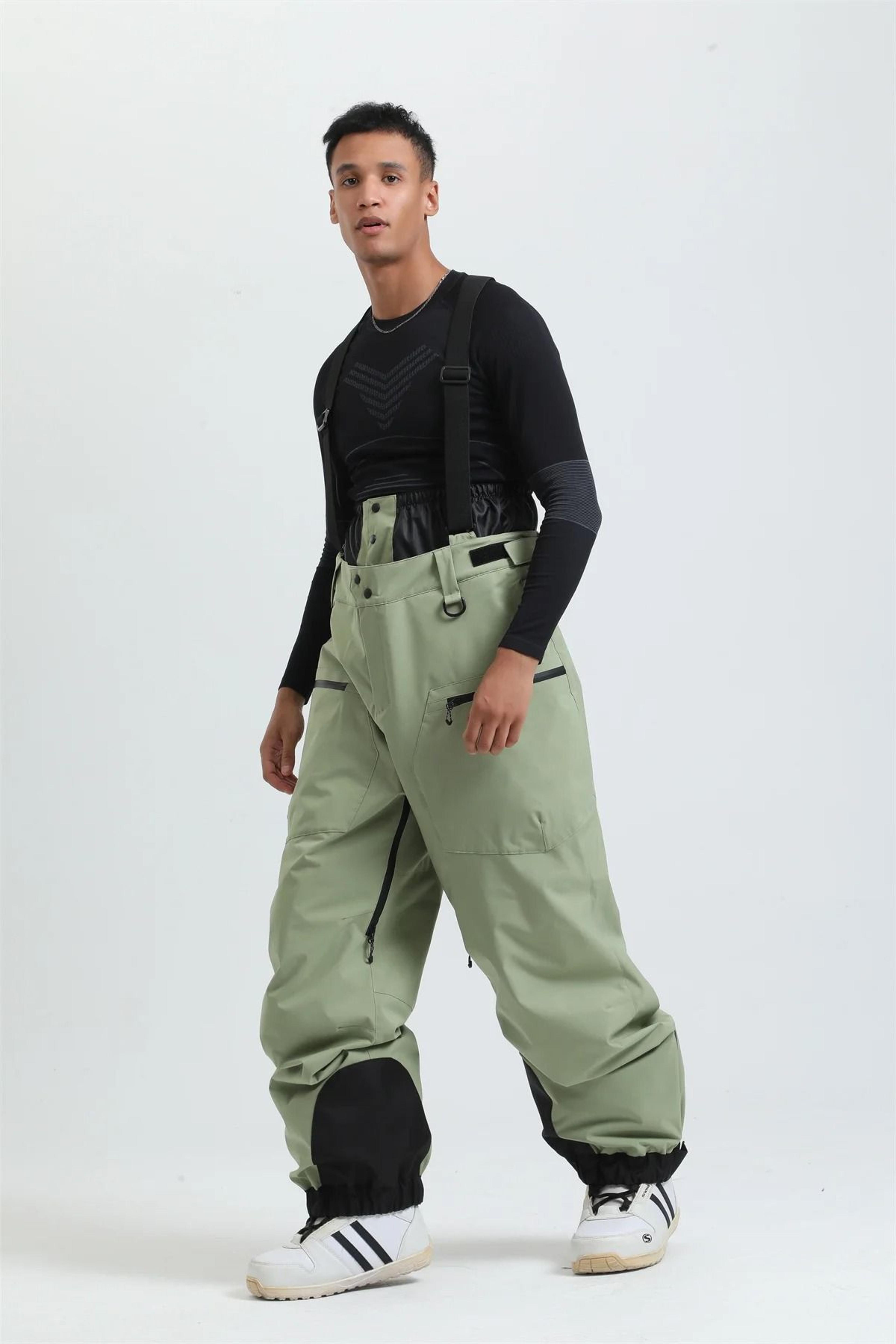 Womens Waterproof Insulated Ski Pants With Suspenders Warm Winter Snowboard Overalls 12