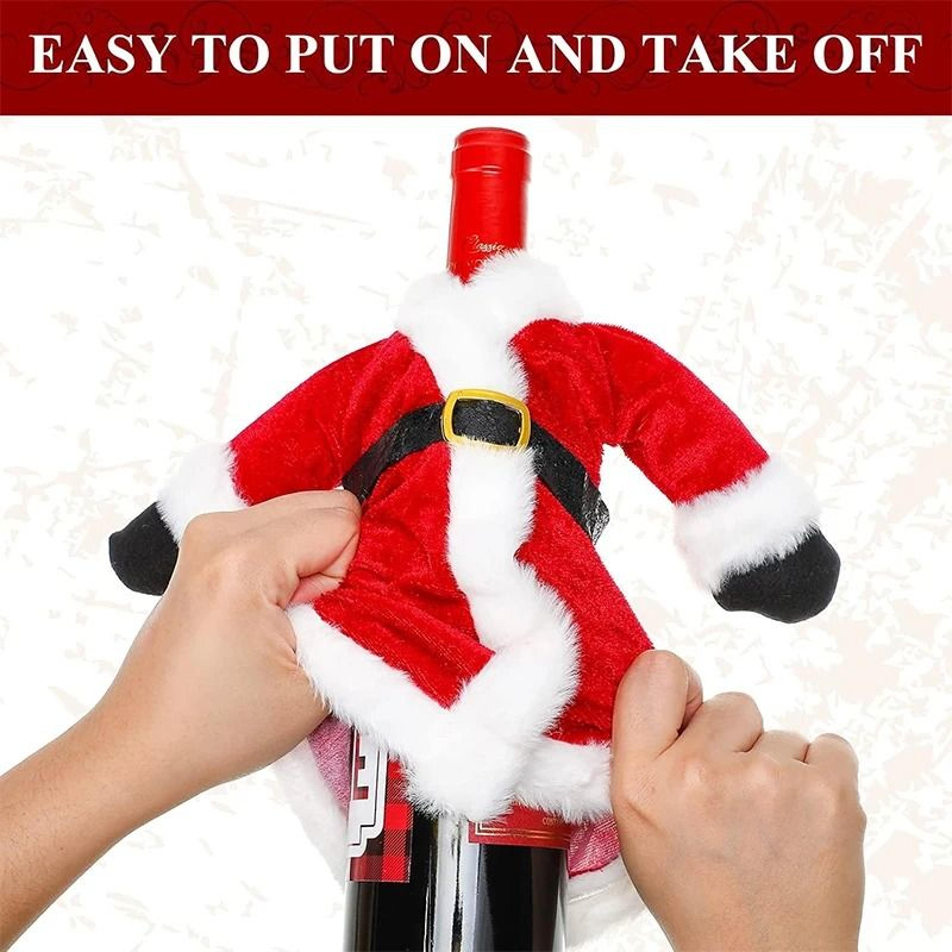 Christmas Wine Bottle Sweater Cover 4