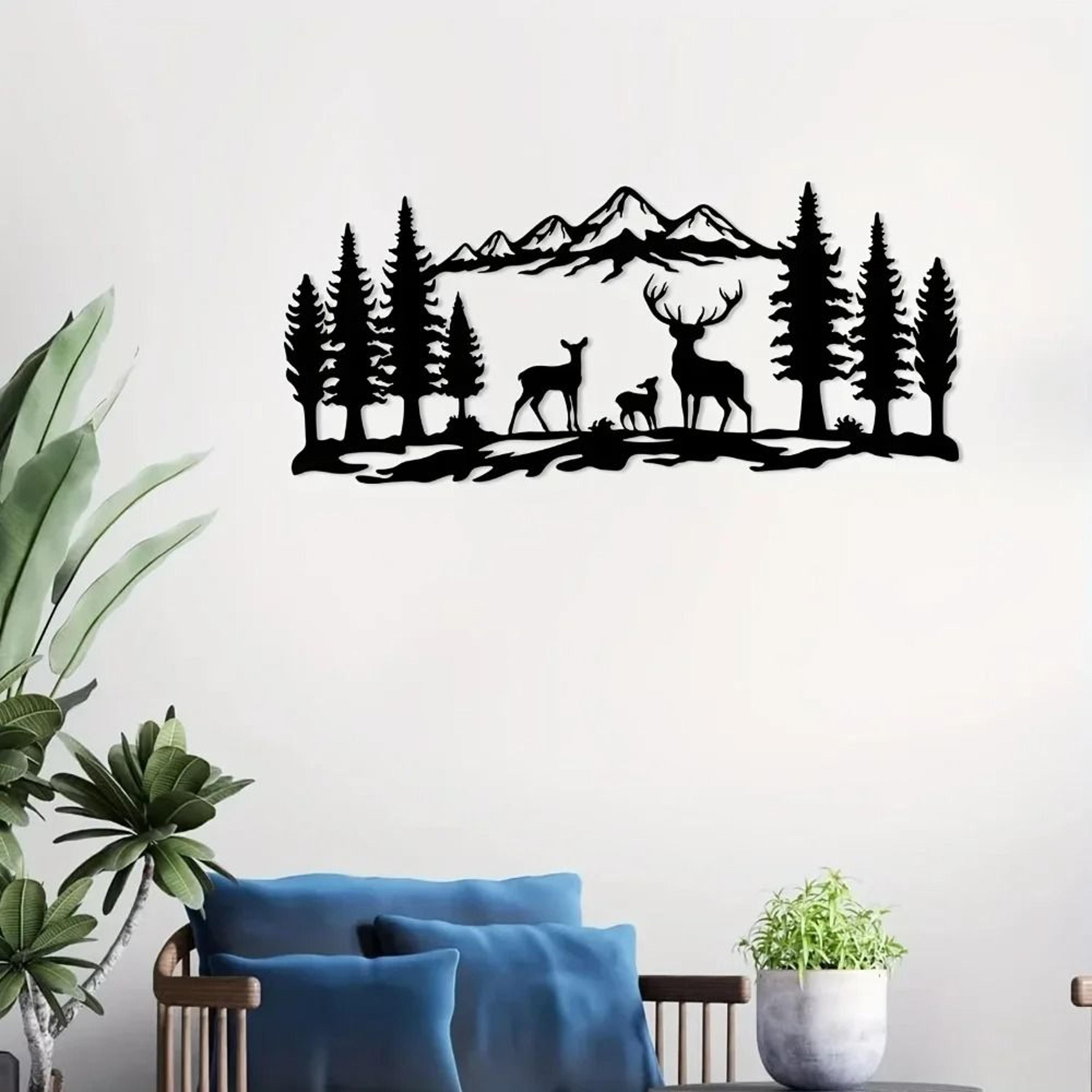Mountain Forest Metal Wall Art 0