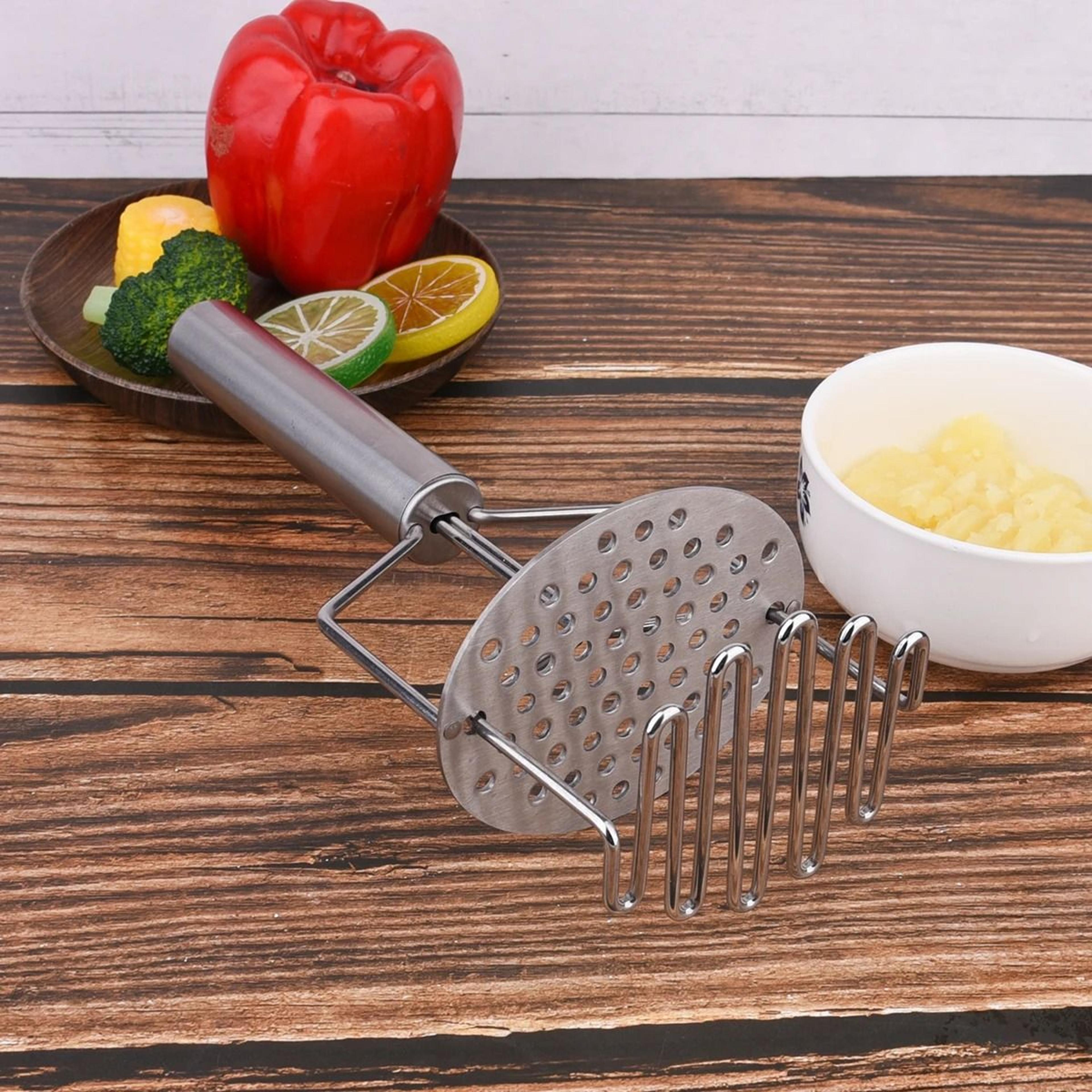 Stainless Steel Dual Action Potato Masher 3