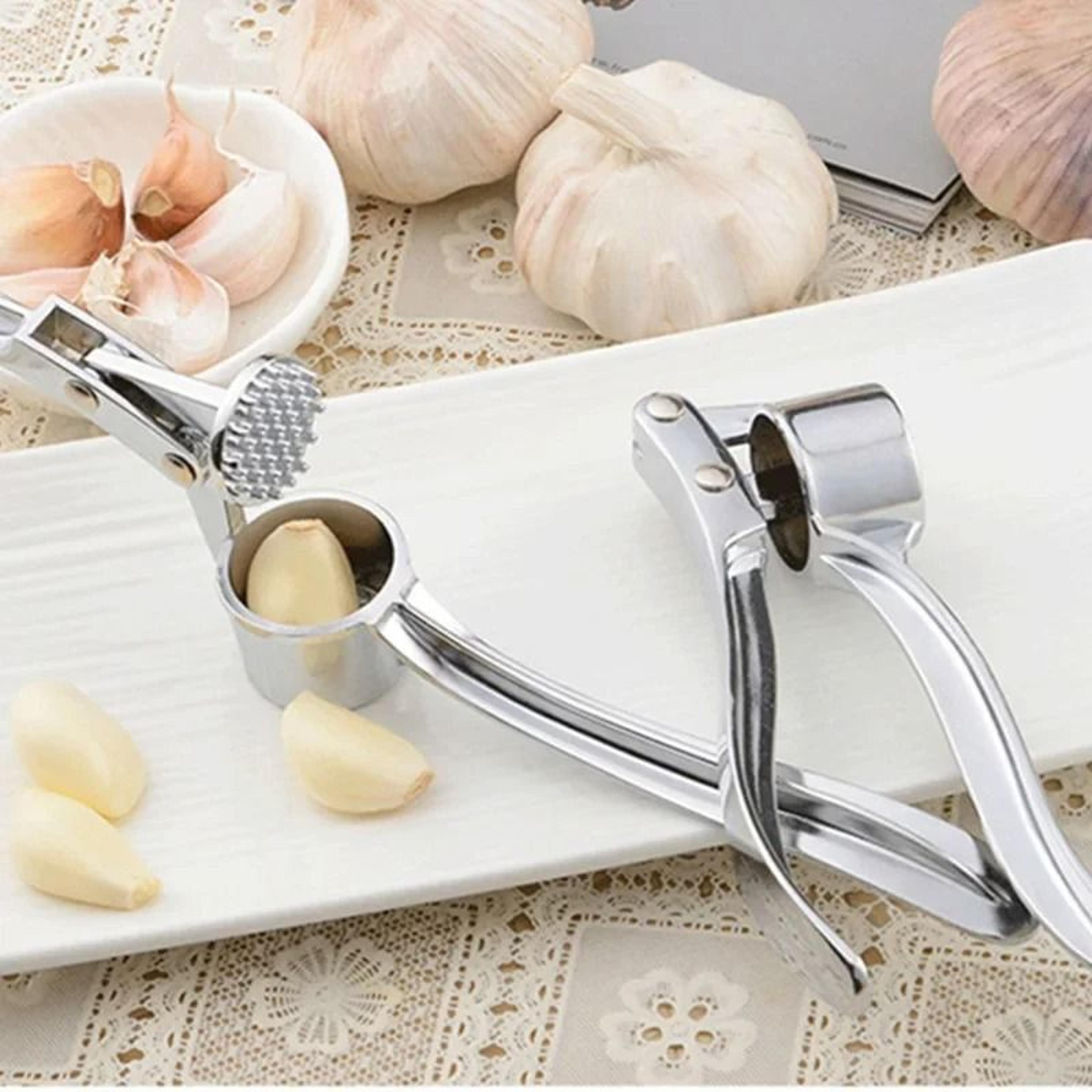 Stainless Steel Garlic Press Crusher Mincer Handheld Garlic Smasher 0
