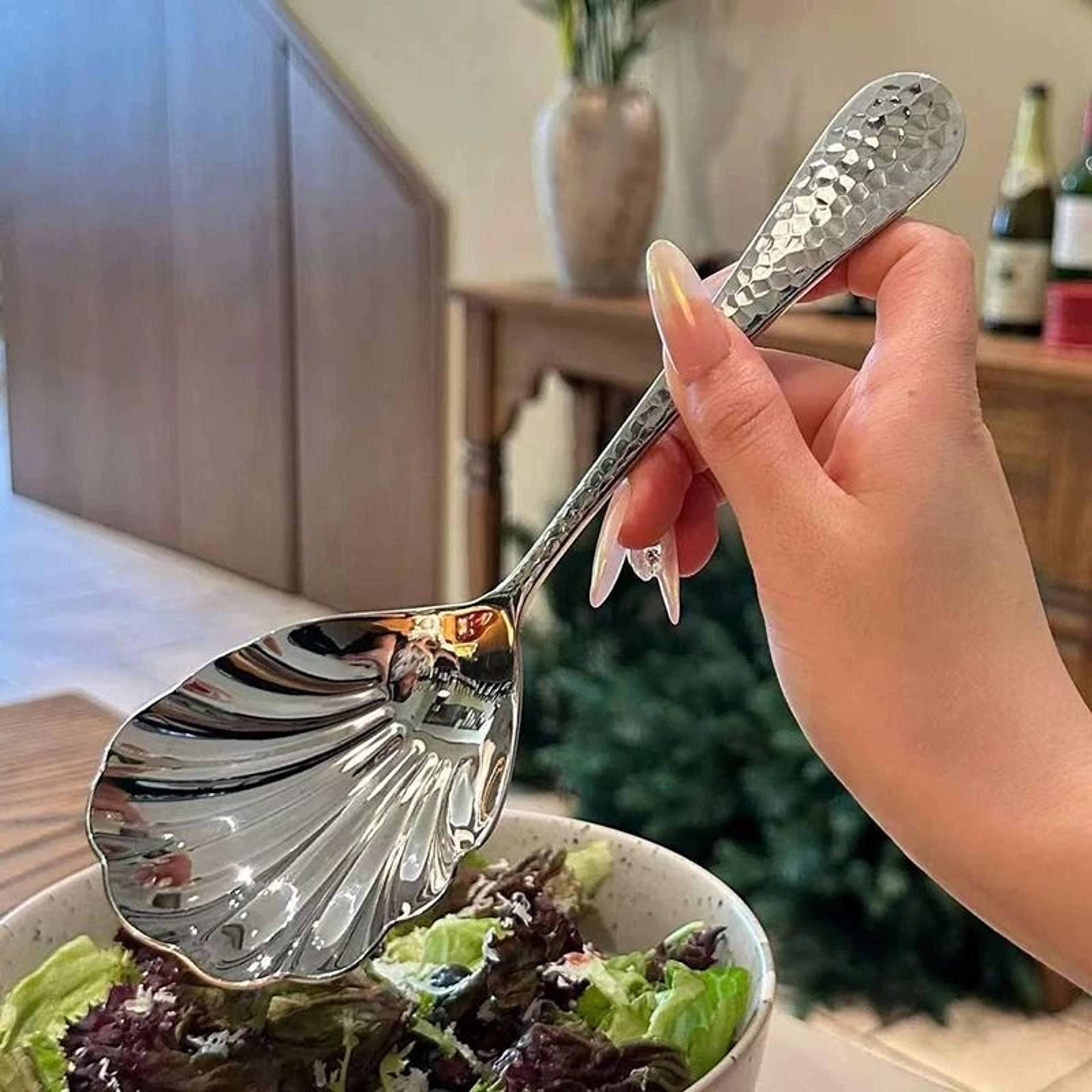 Stainless Steel Long Handle Spoon For Stirring And Serving 0