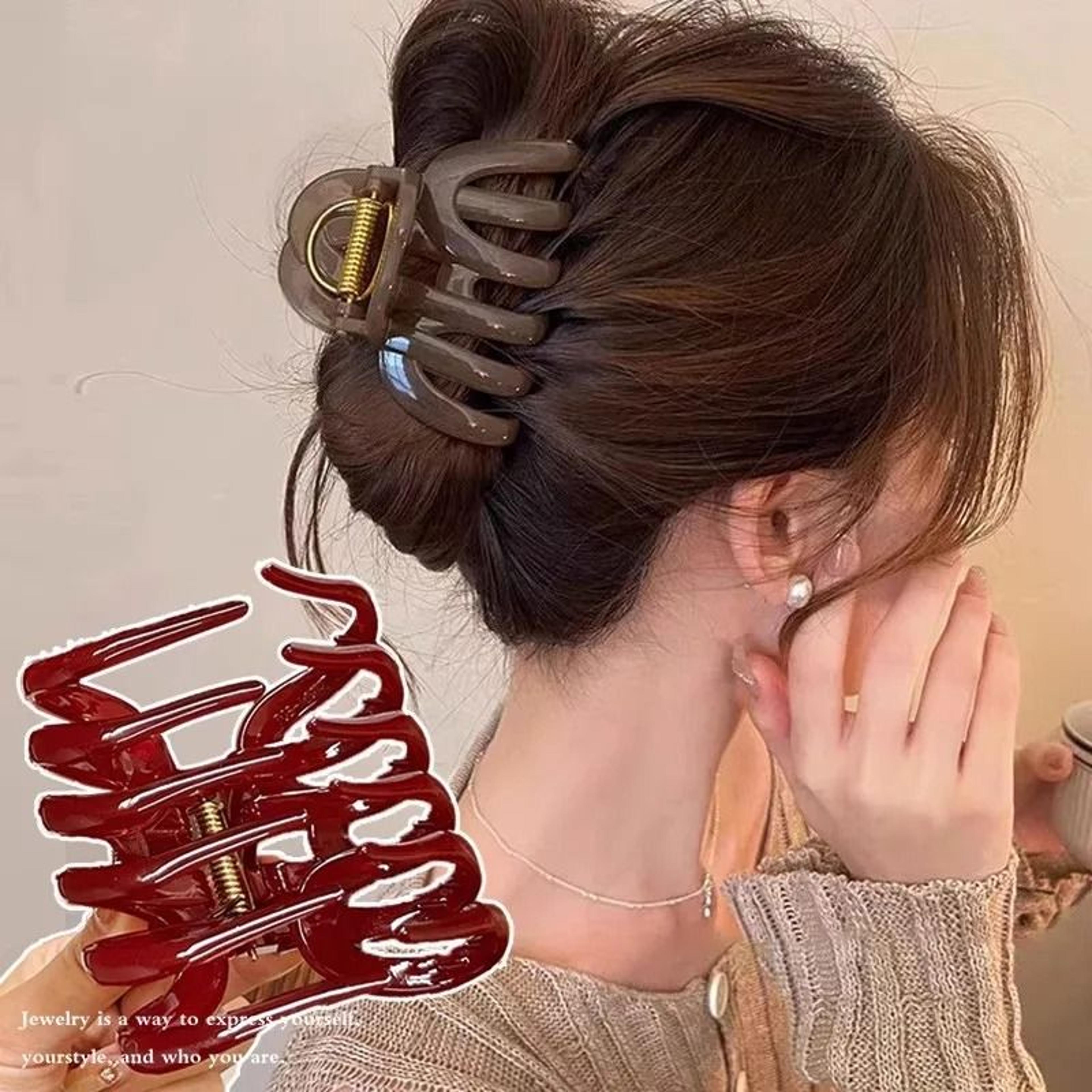 Pumpkin Hair Claw Clip For Women Strong Hold Cute Hair Accessory For Thick And Long Hair 3