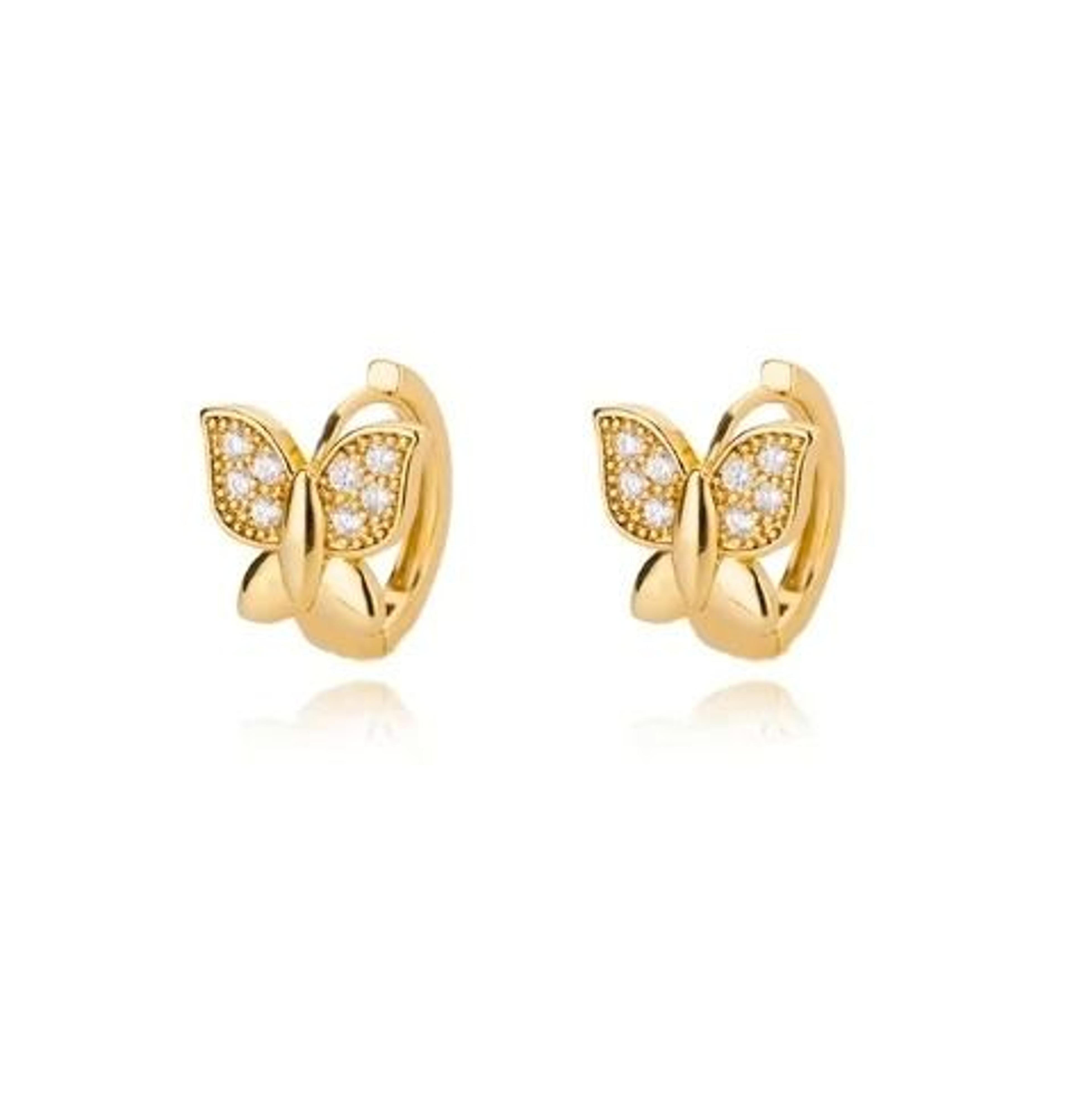 Stainless Steel Star Hoop Earrings 14