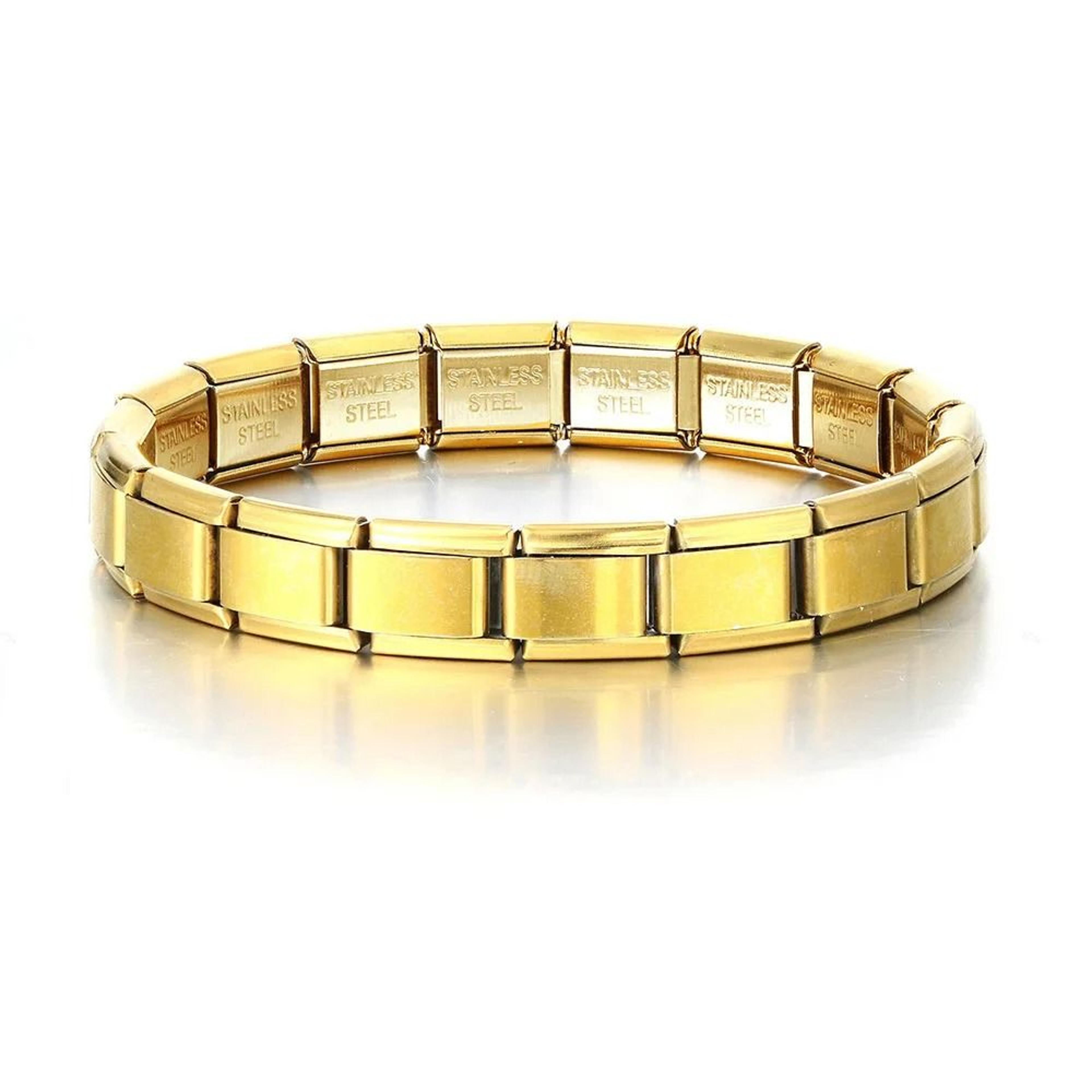 Square Stainless Steel Stretch Bracelet 7