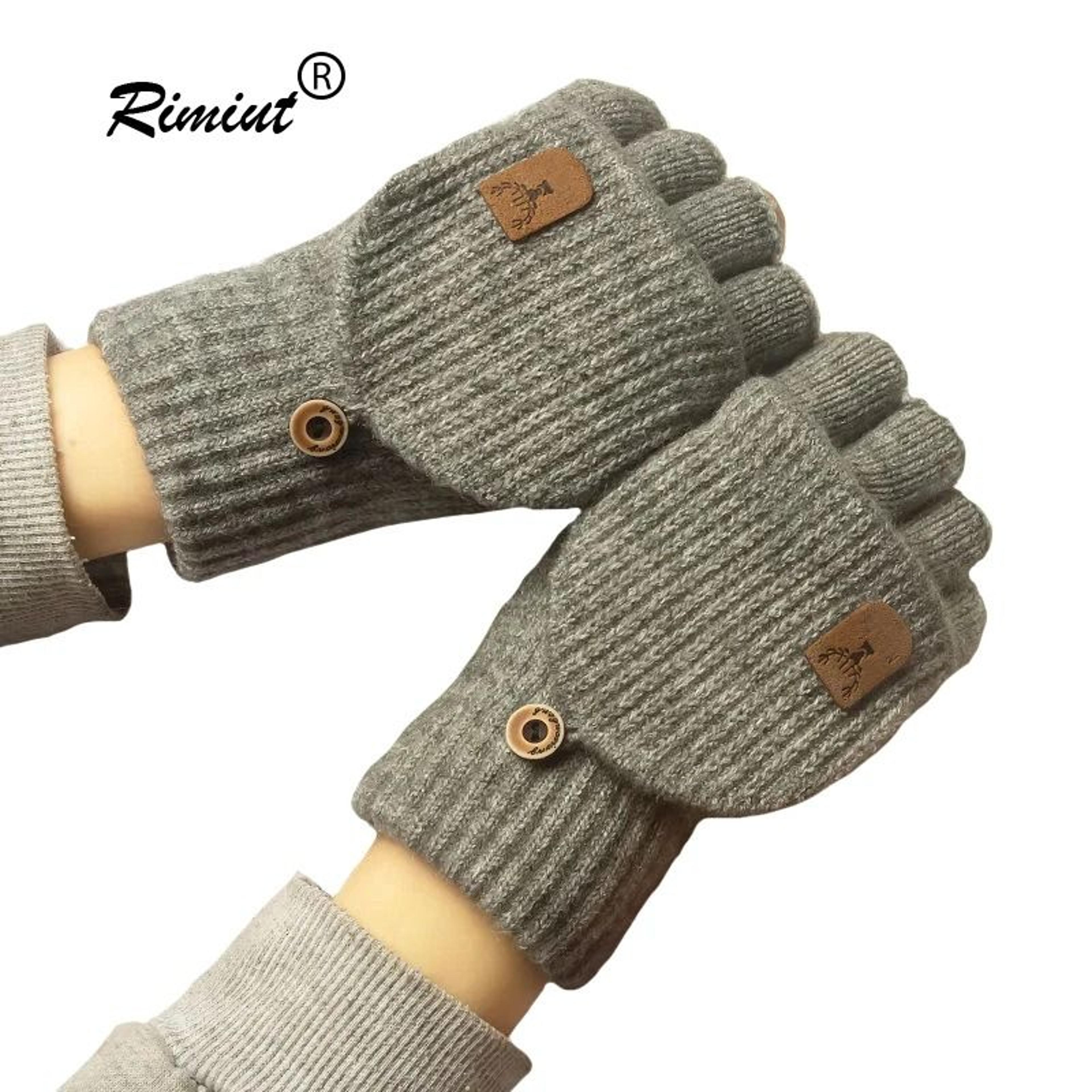 Knitted Winter Fingerless Gloves 0