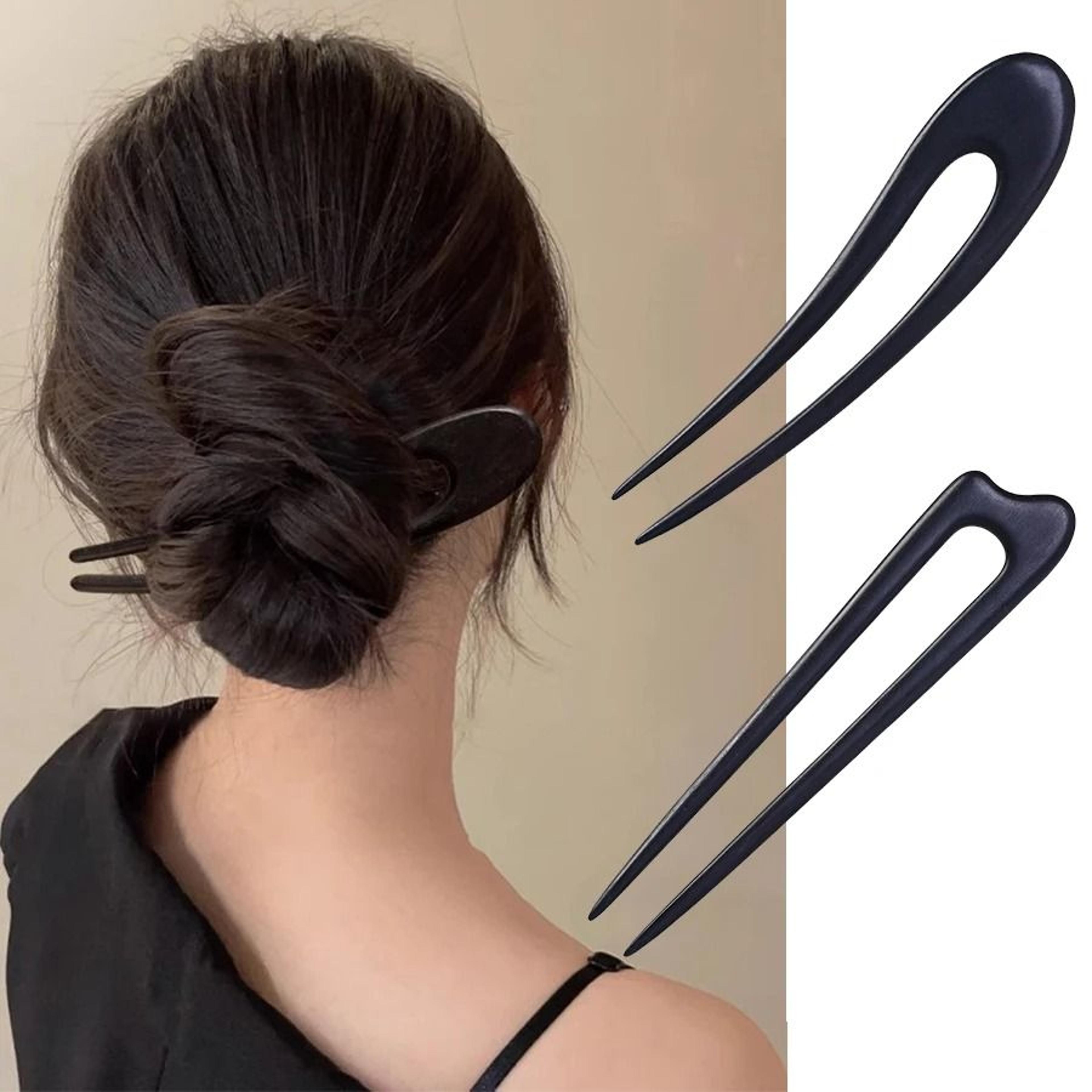 Wooden U Shaped Hair Stick 0