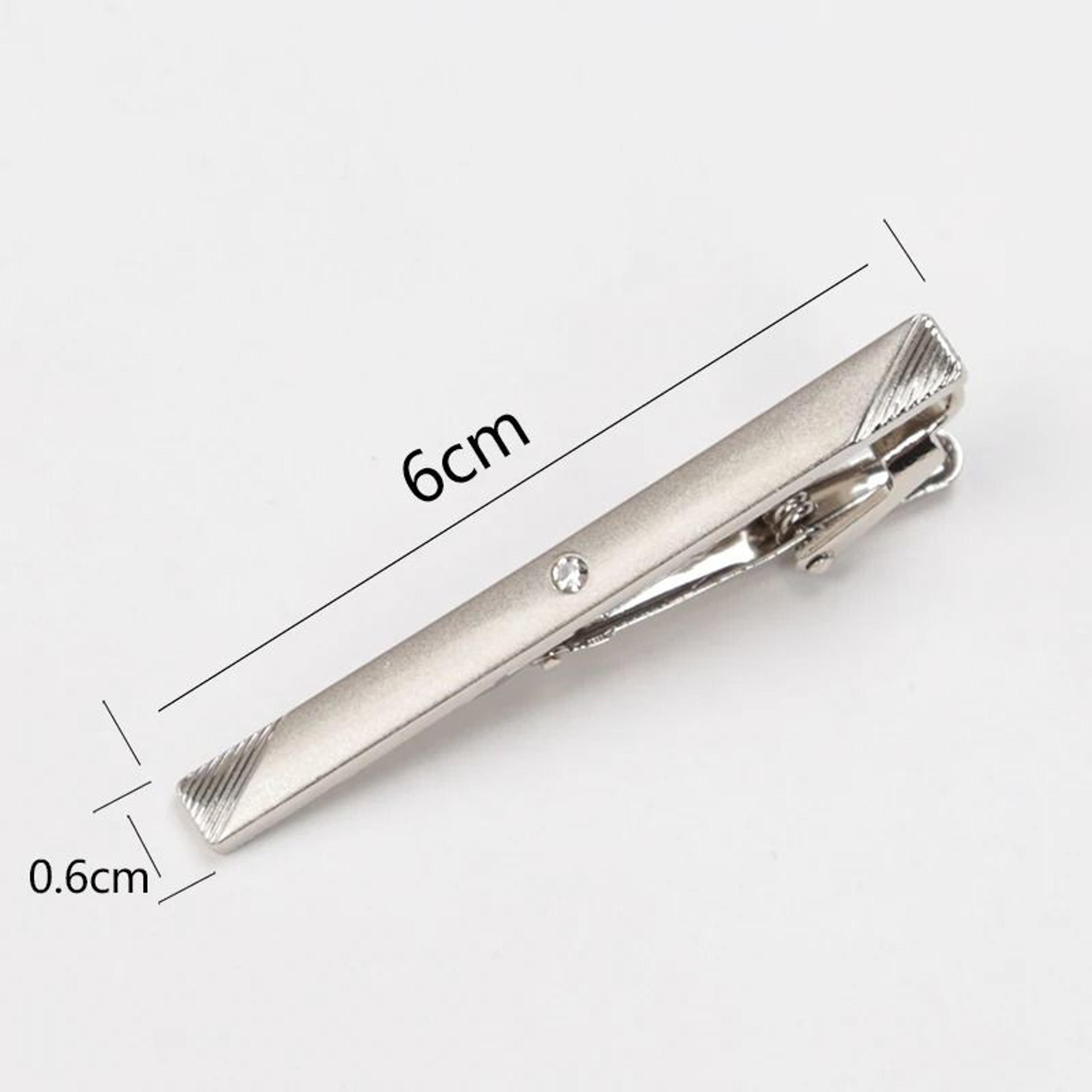 Men Metal Silver Color Tie Clip 1