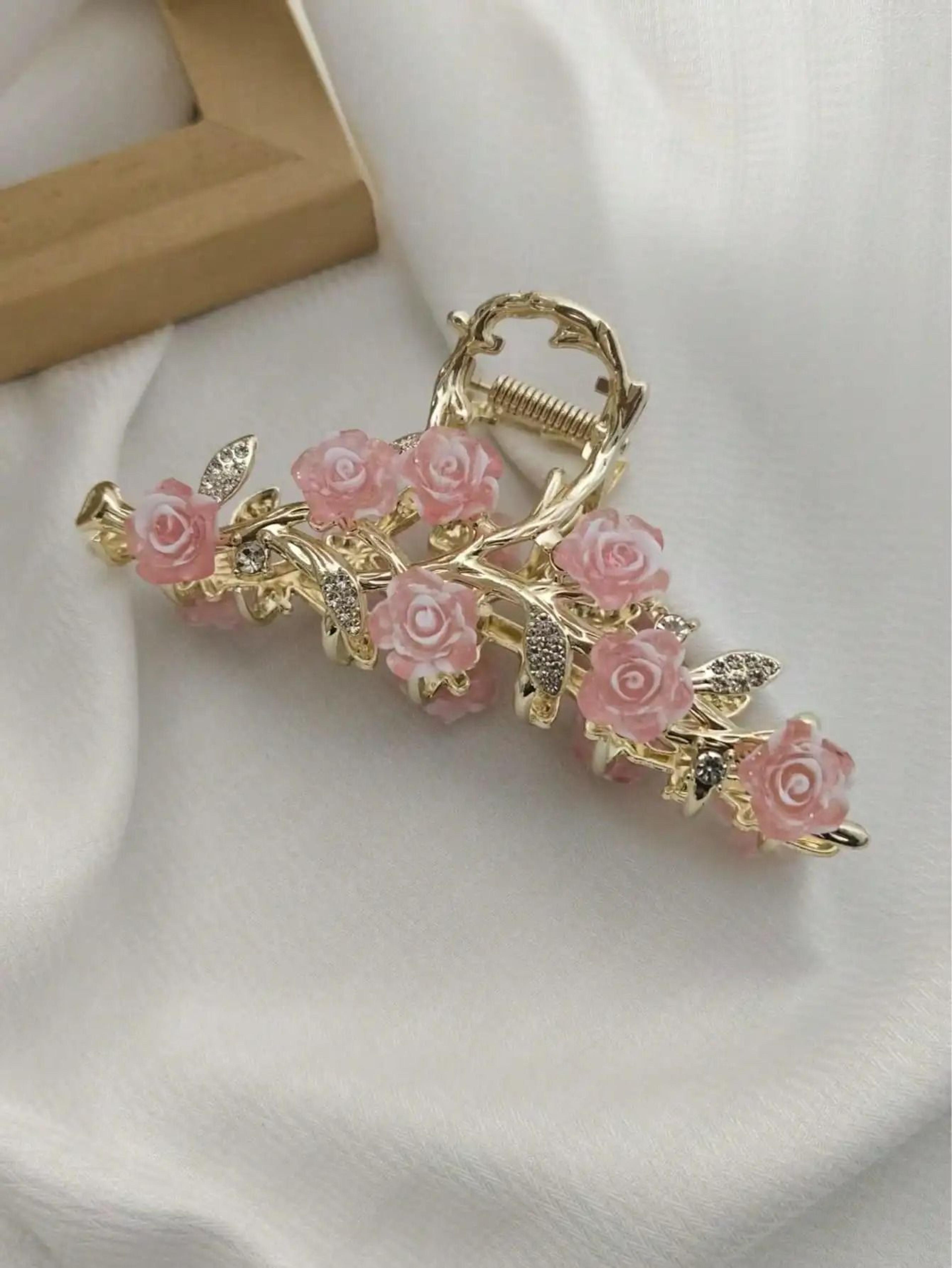 Antique Rose Hair Claw For Women 7