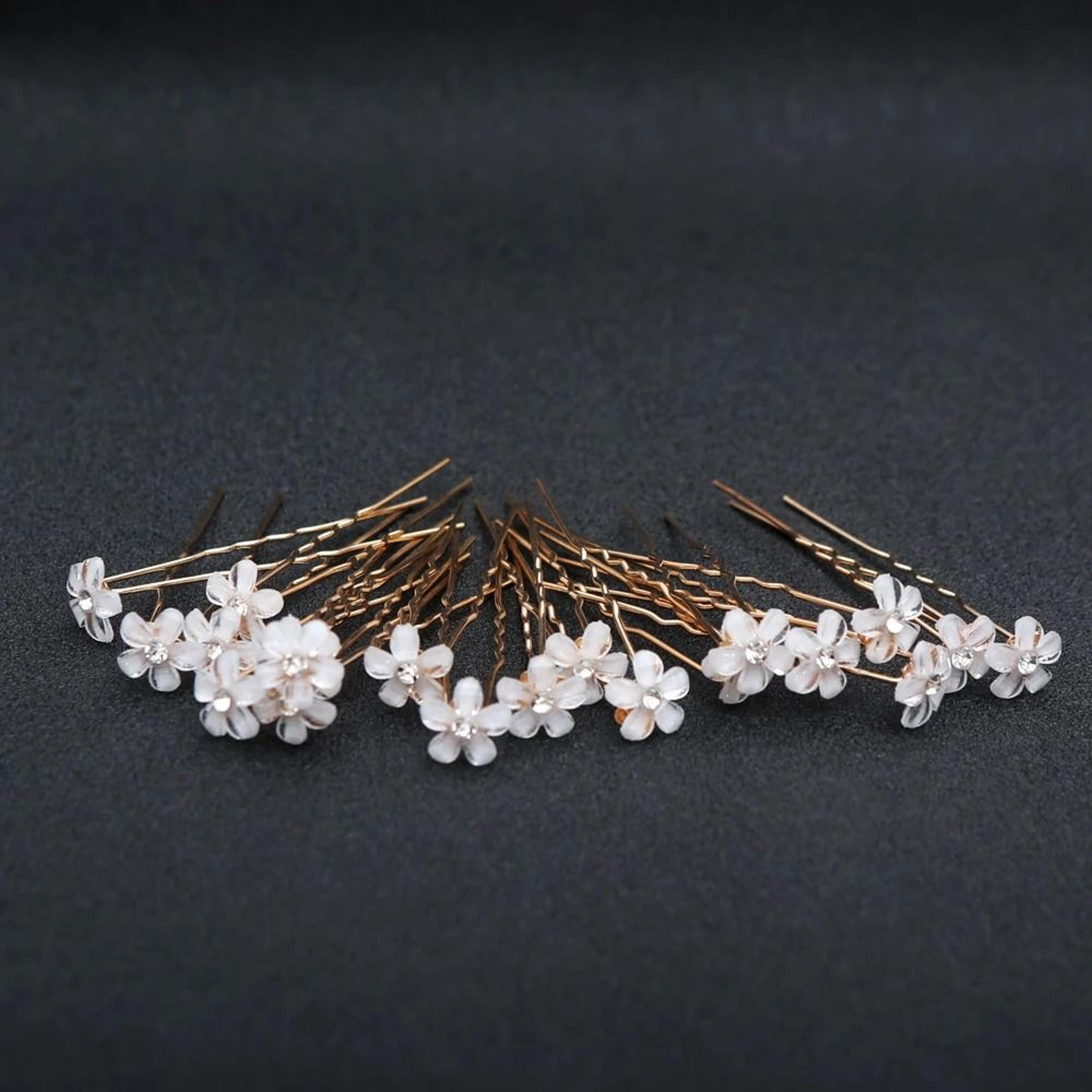 Elegant Pearl Wedding Hair Sticks Set 3