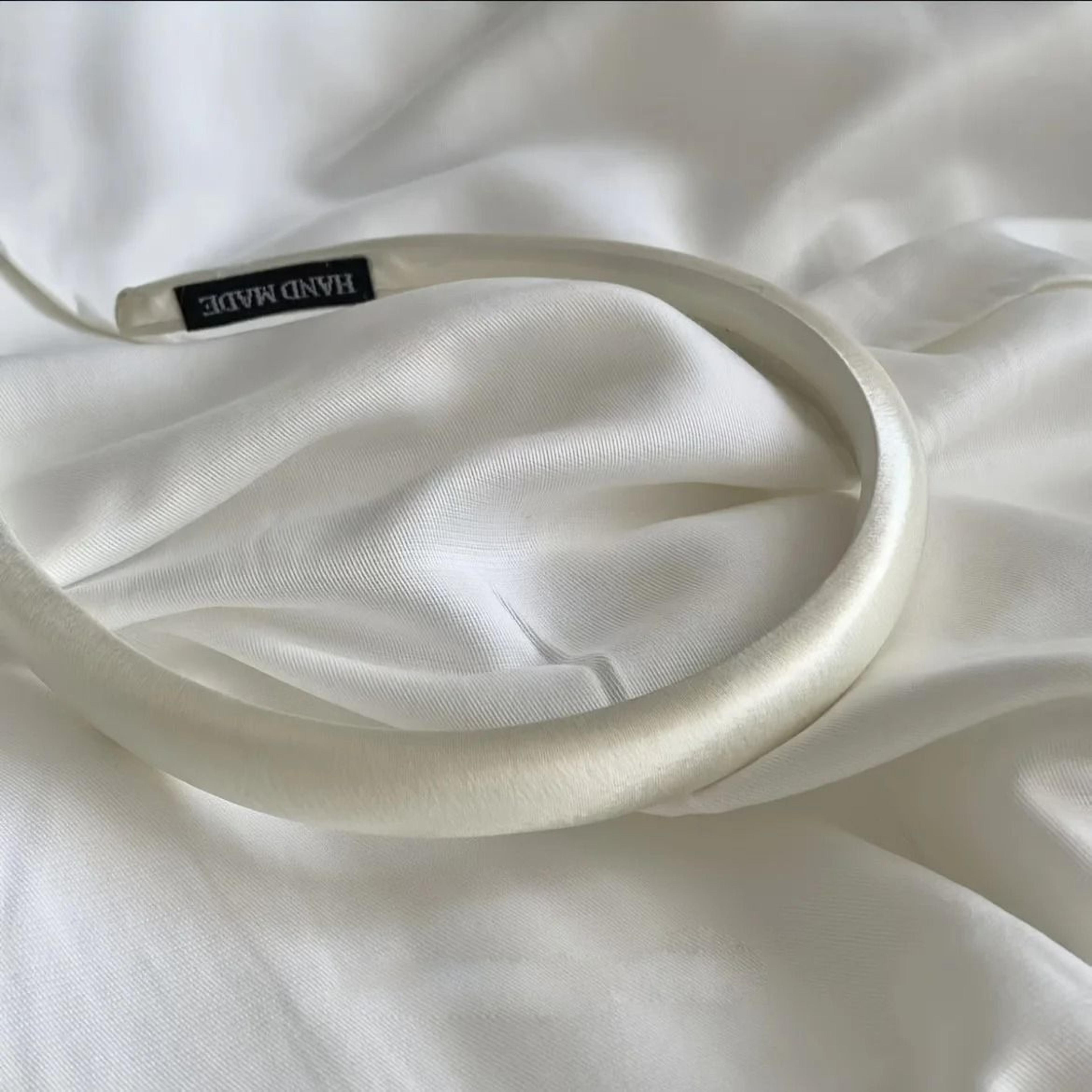 Solid Color Satin Elastic Hair Bands For Women 10