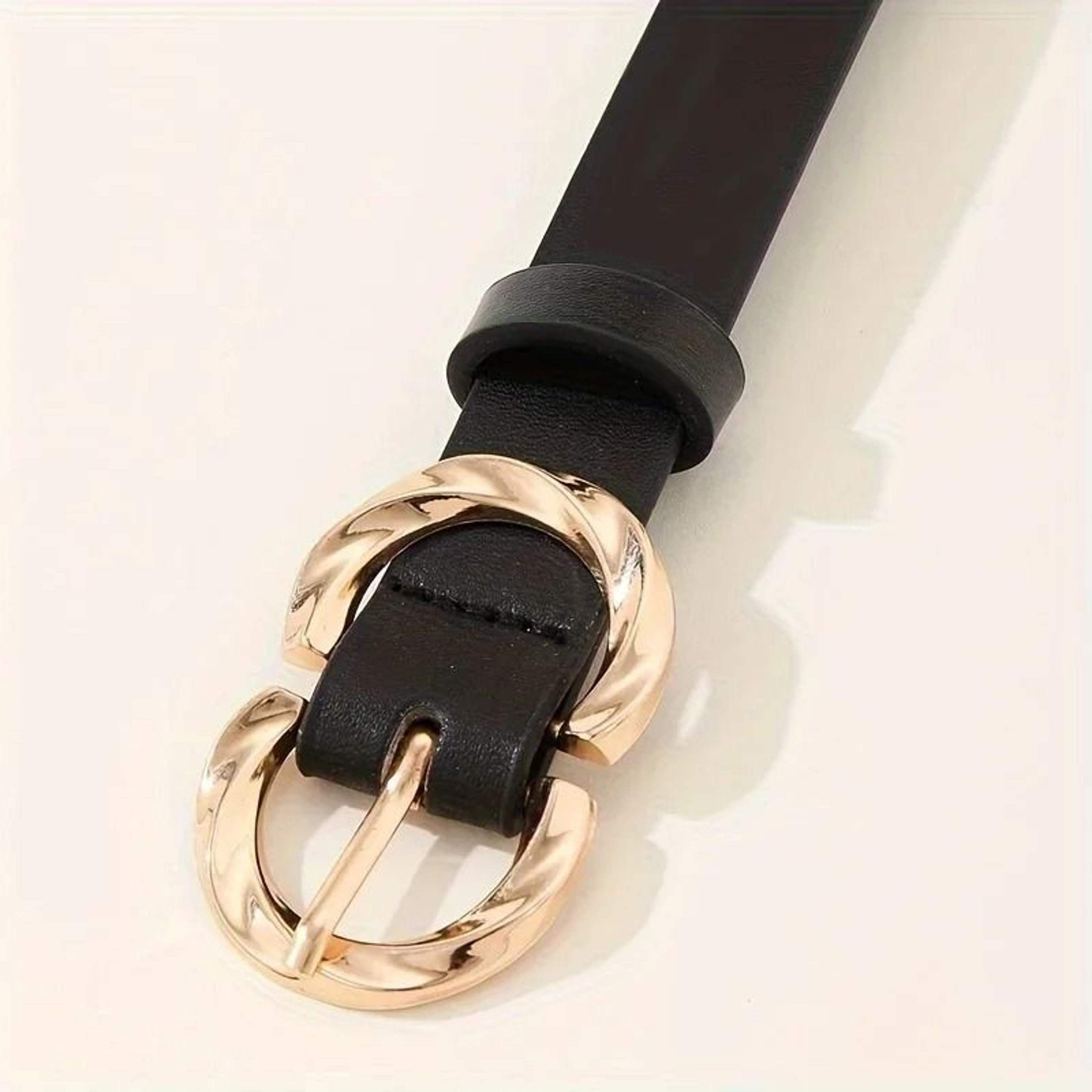 Classic PU Belt With Metal Buckle For Jeans And Dresses 2