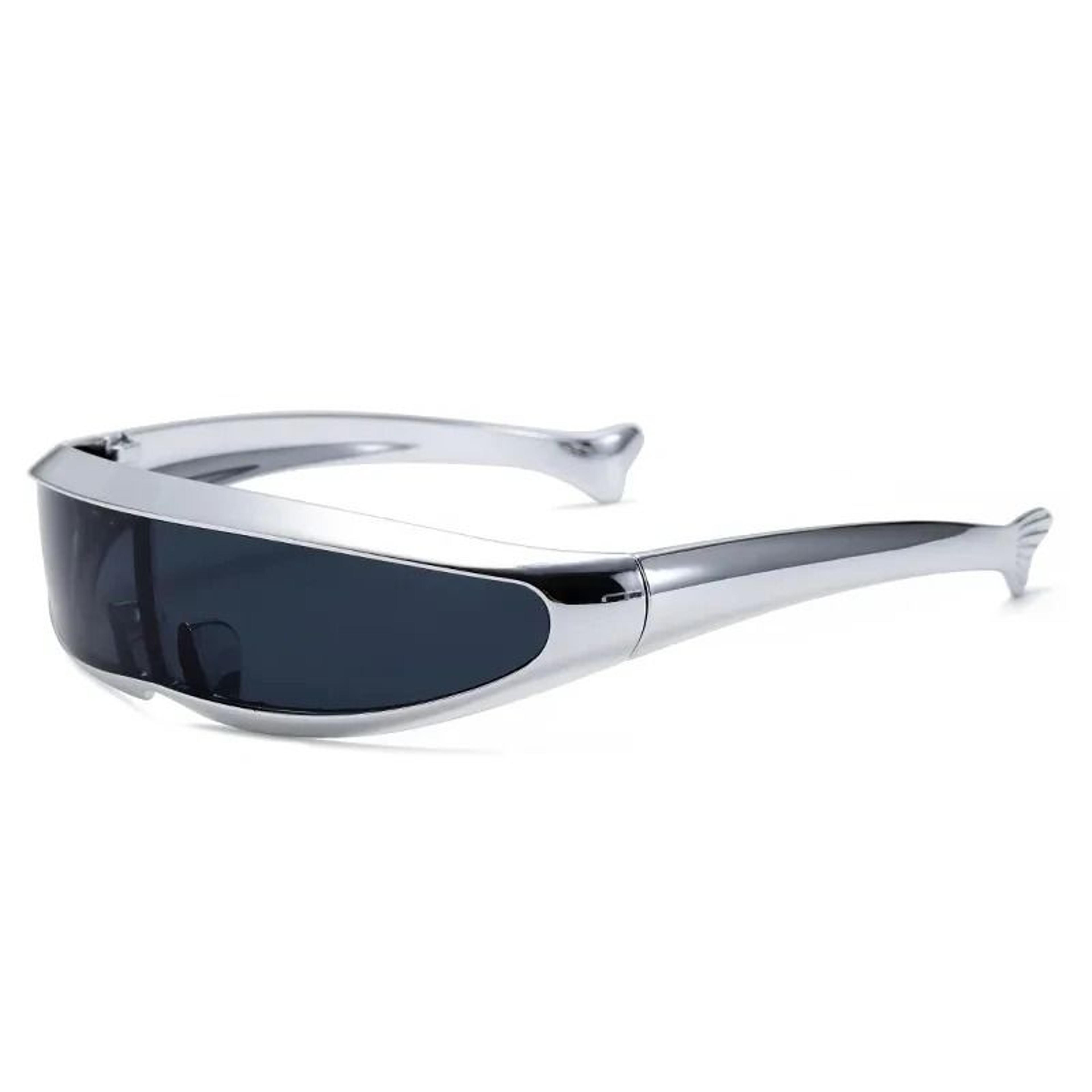 Futuristic Electroplated One Piece Sunglasses 2