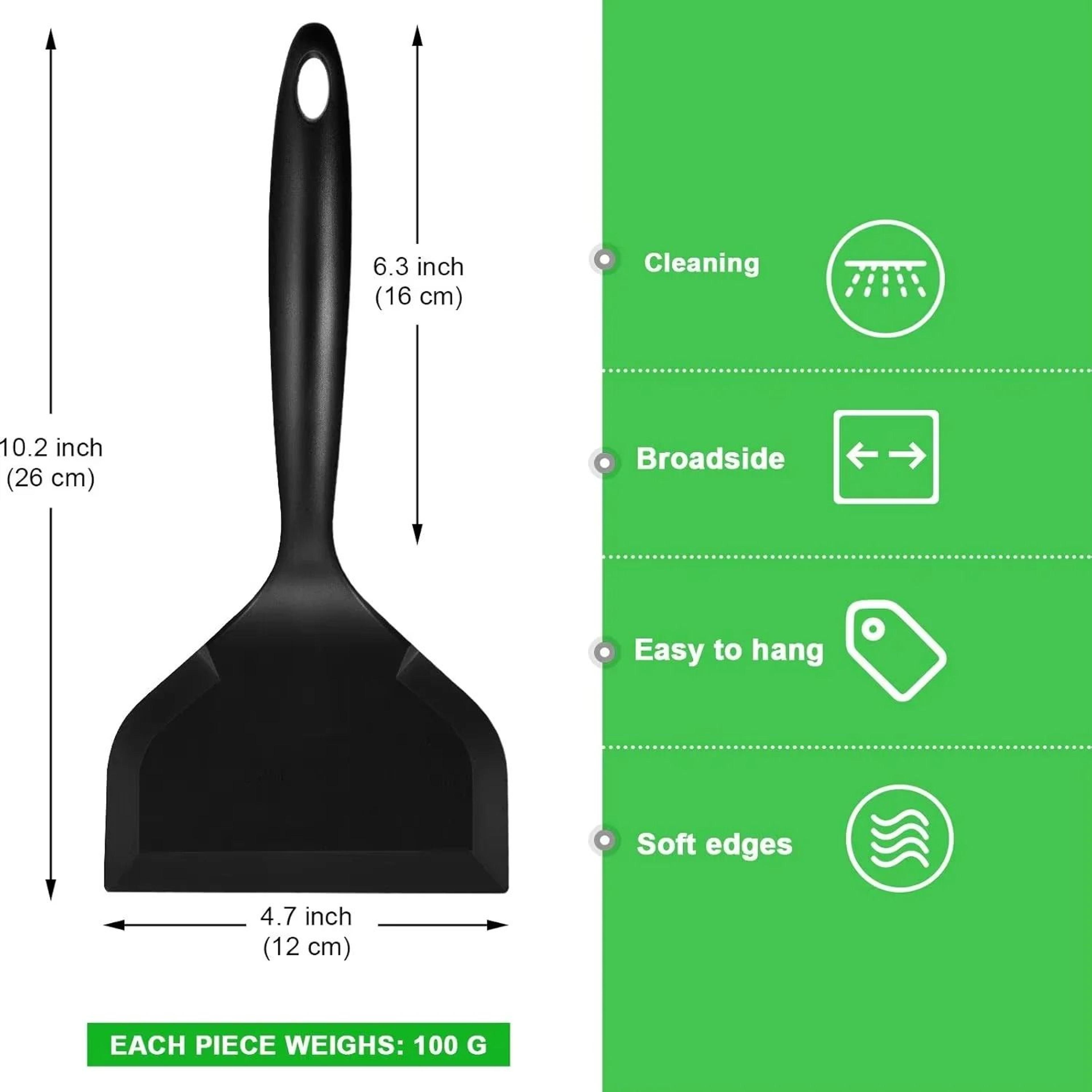 Wide Silicone Spatula Shovel Turner For Nonstick Cookware 1