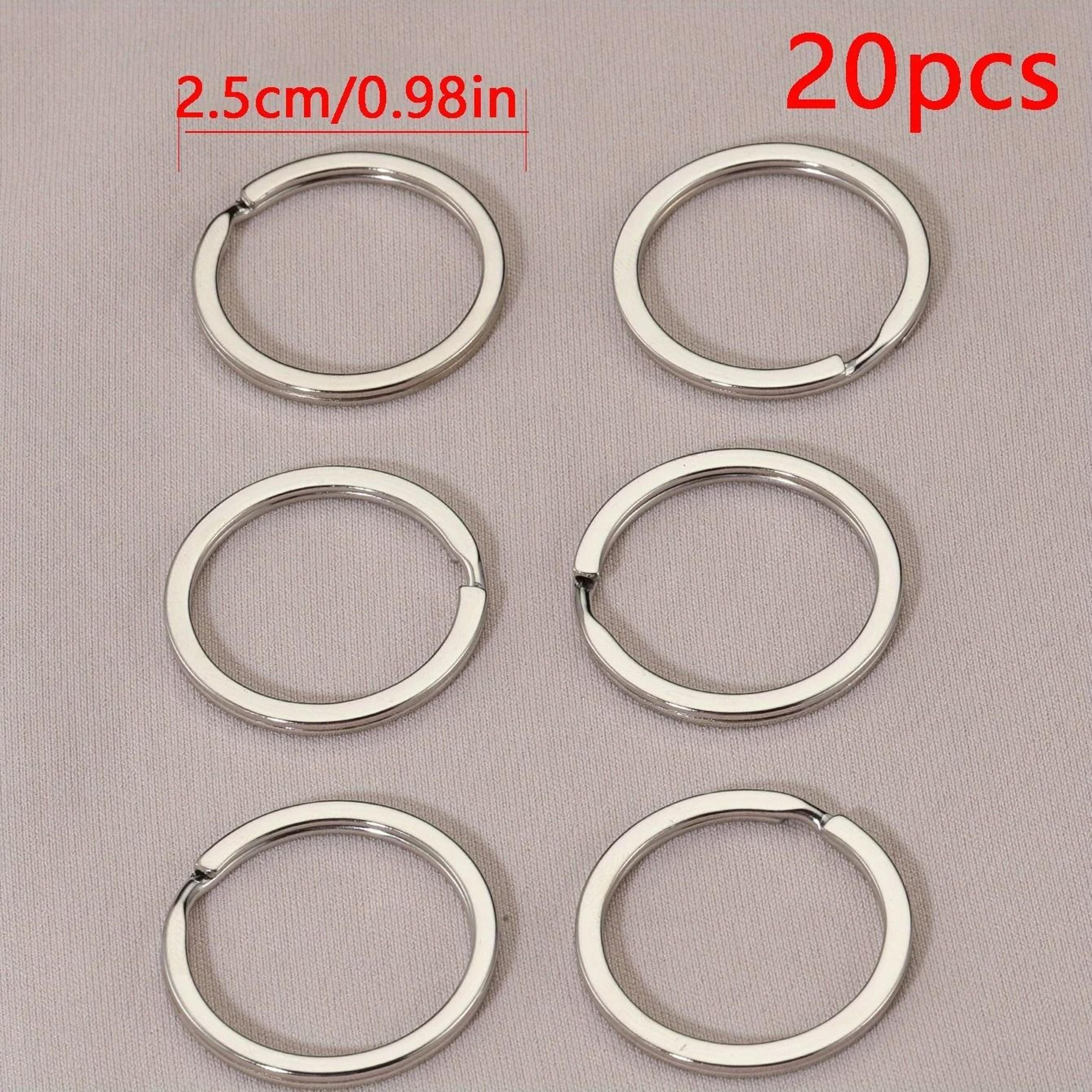 Stainless Steel Key Flat Rings For DIY Keychains 20 Pieces 7