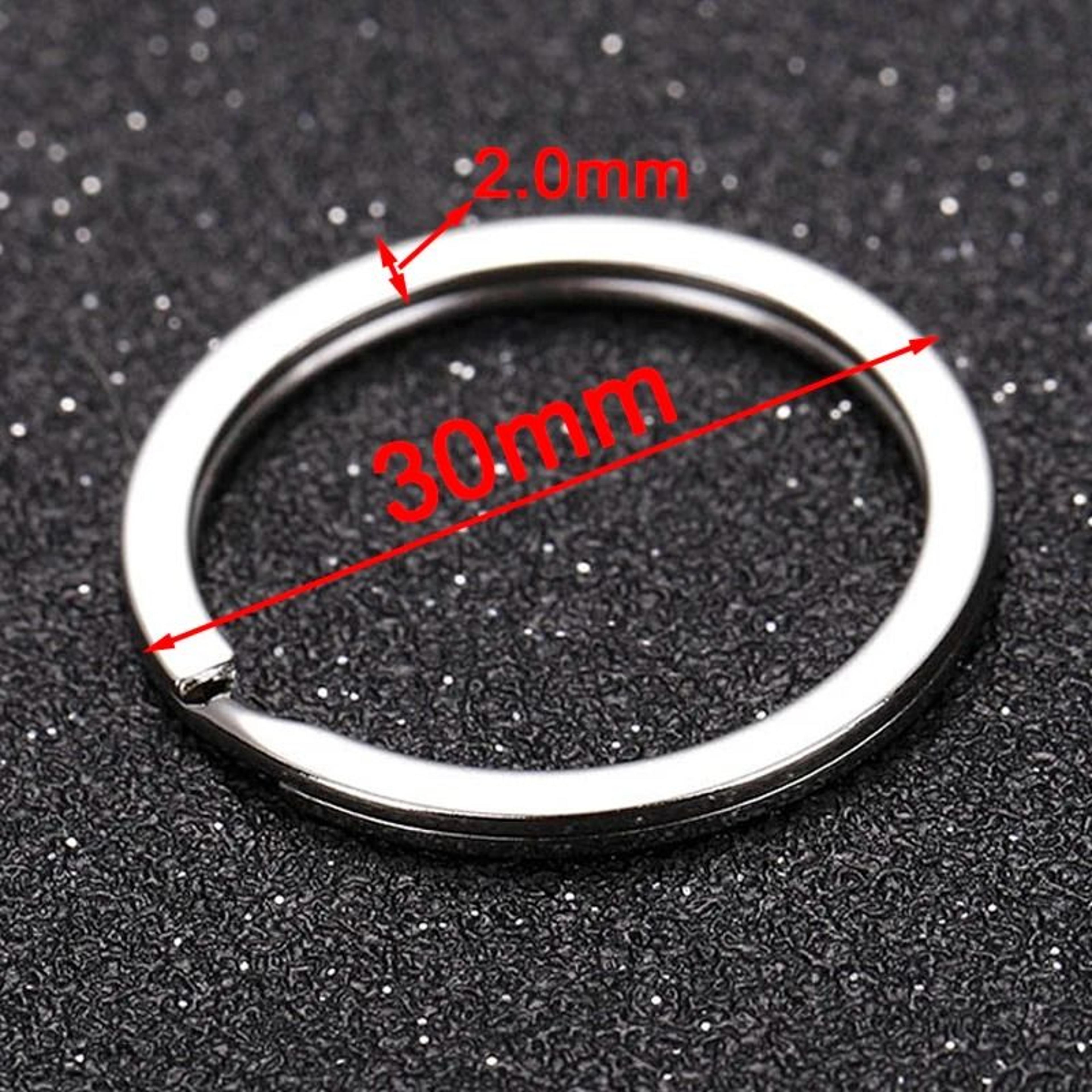 Stainless Steel Key Flat Rings For DIY Keychains 20 Pieces 8