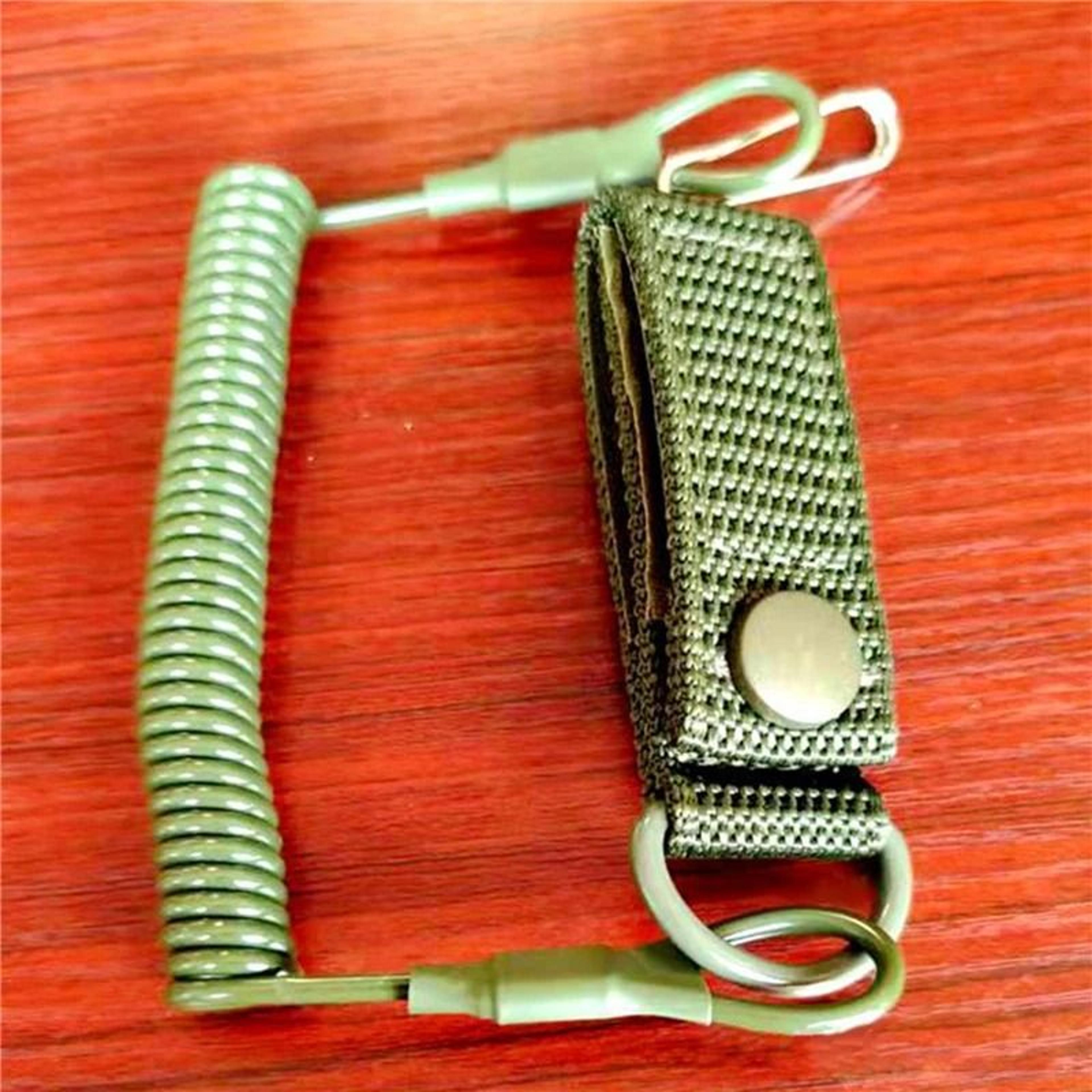 Elastic Tactical Lanyard Rope Anti Lost Spring Safety Strap 8