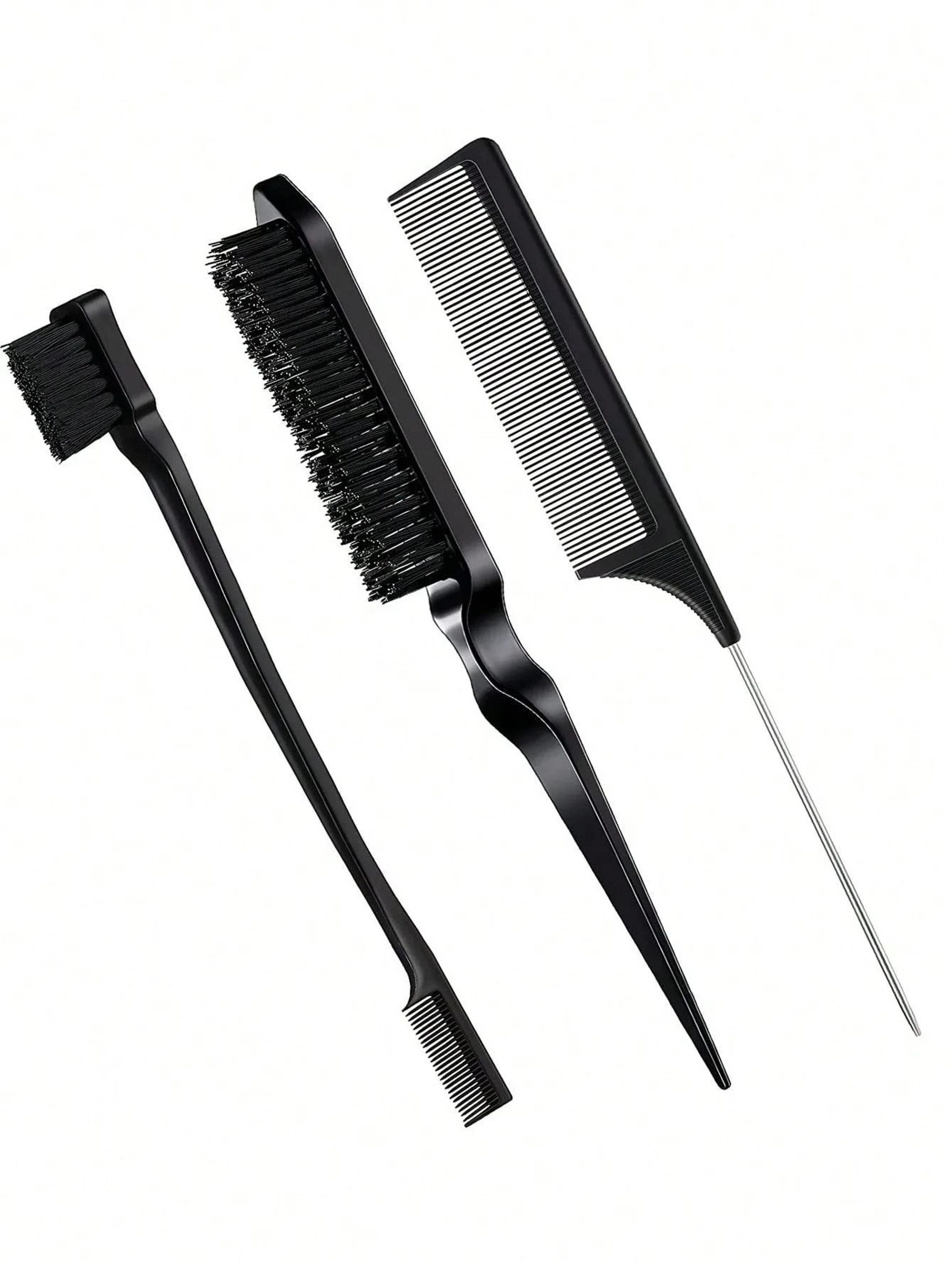 Styling Comb Set With Edge Brush And Tail Comb For Hair And Wig Care 0