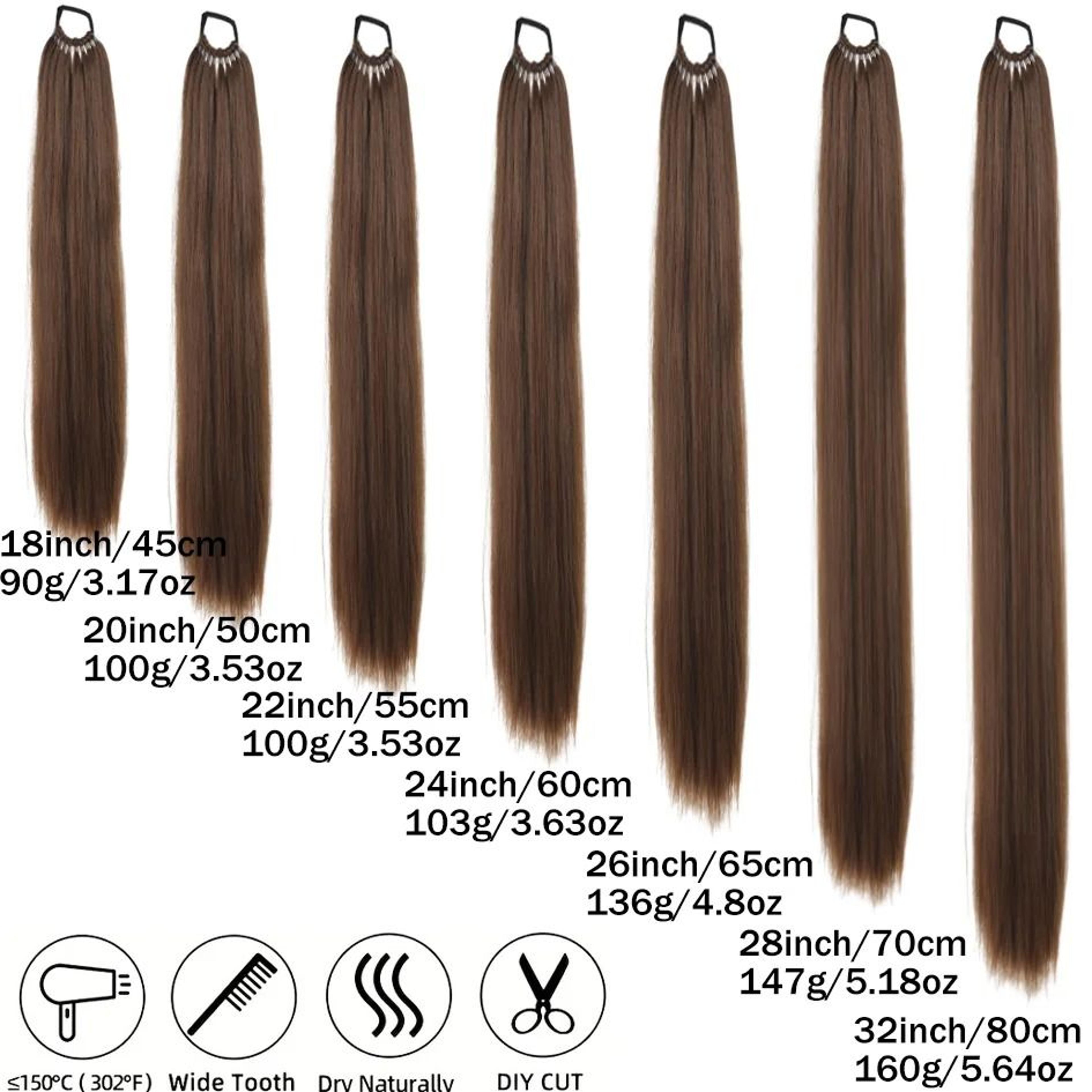 Synthetic Long Straight Ponytail Wig With Headband And Elastic Rope 4
