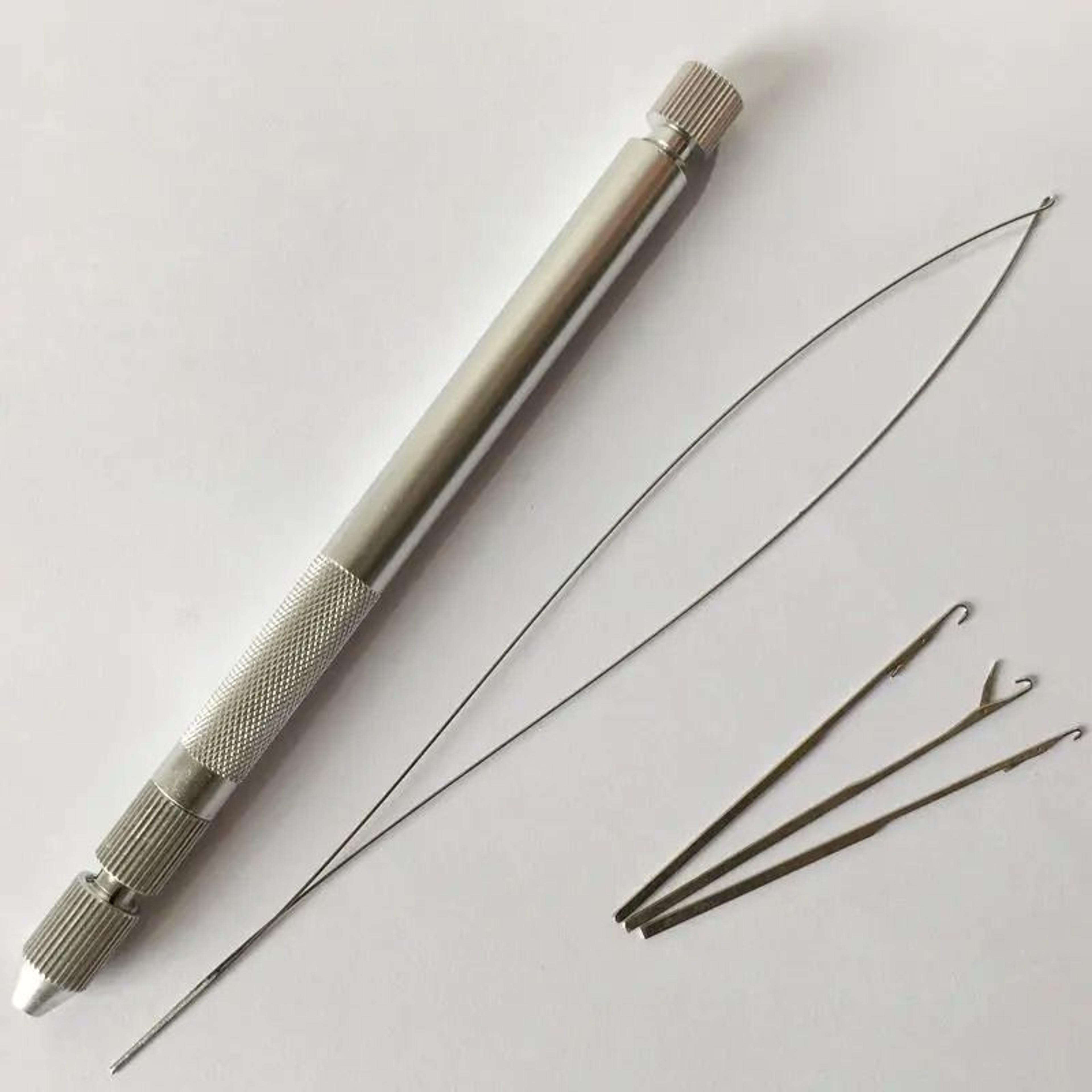 Hair Extension Metal Pulling Needle Set With Loop Tool 1