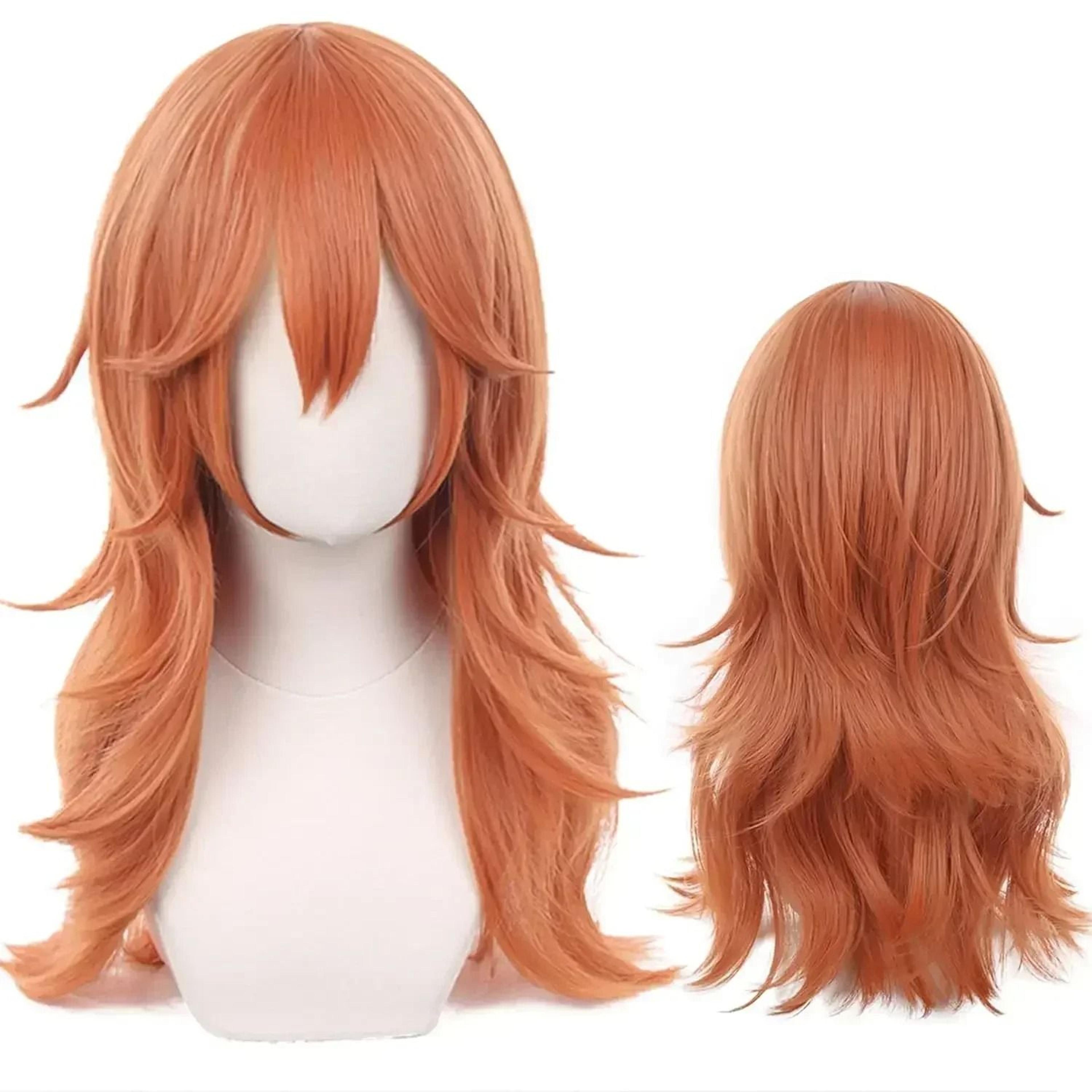 angel devil orange brown cosplay wig