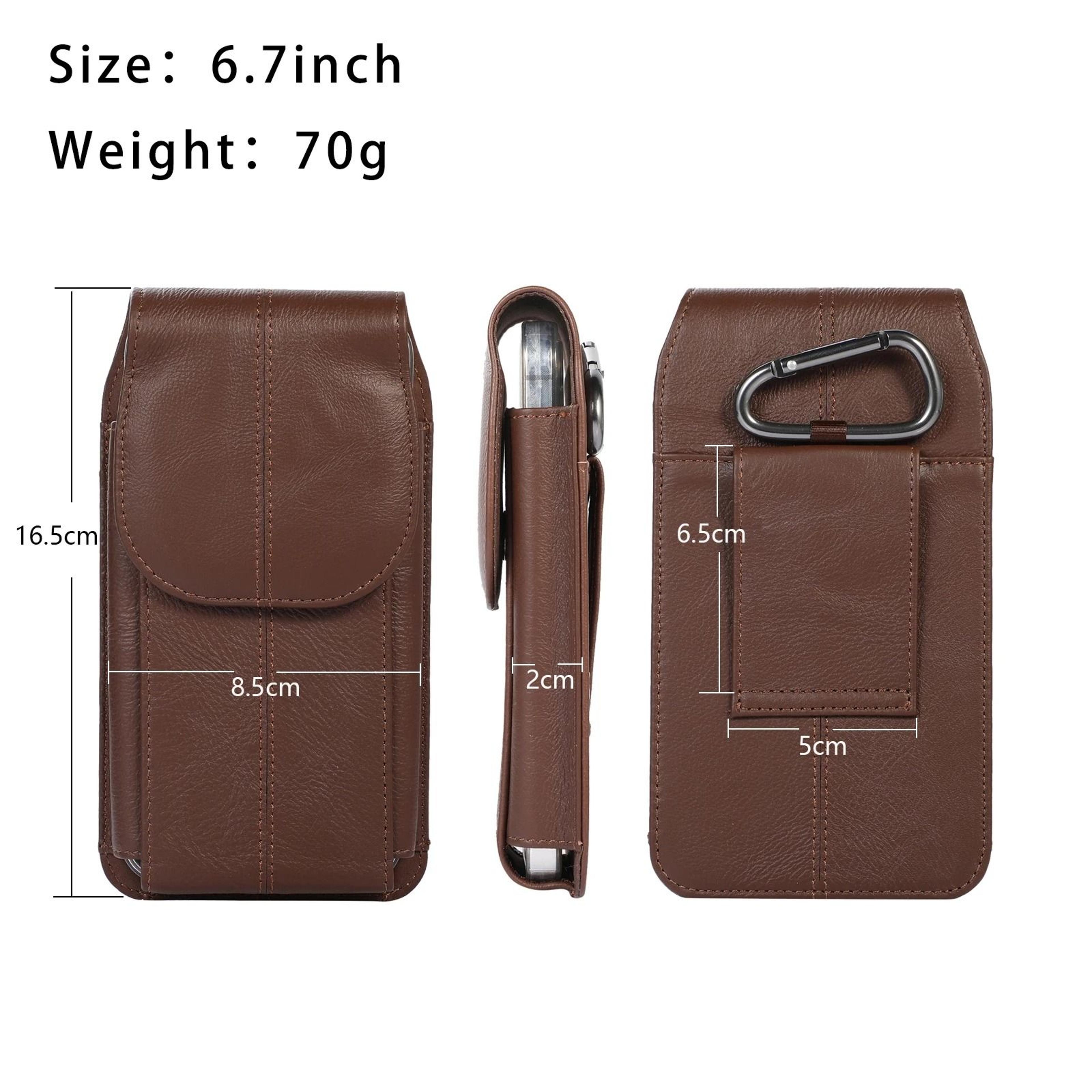 Genuine Cowhide Leather Phone Waist Pouch 8