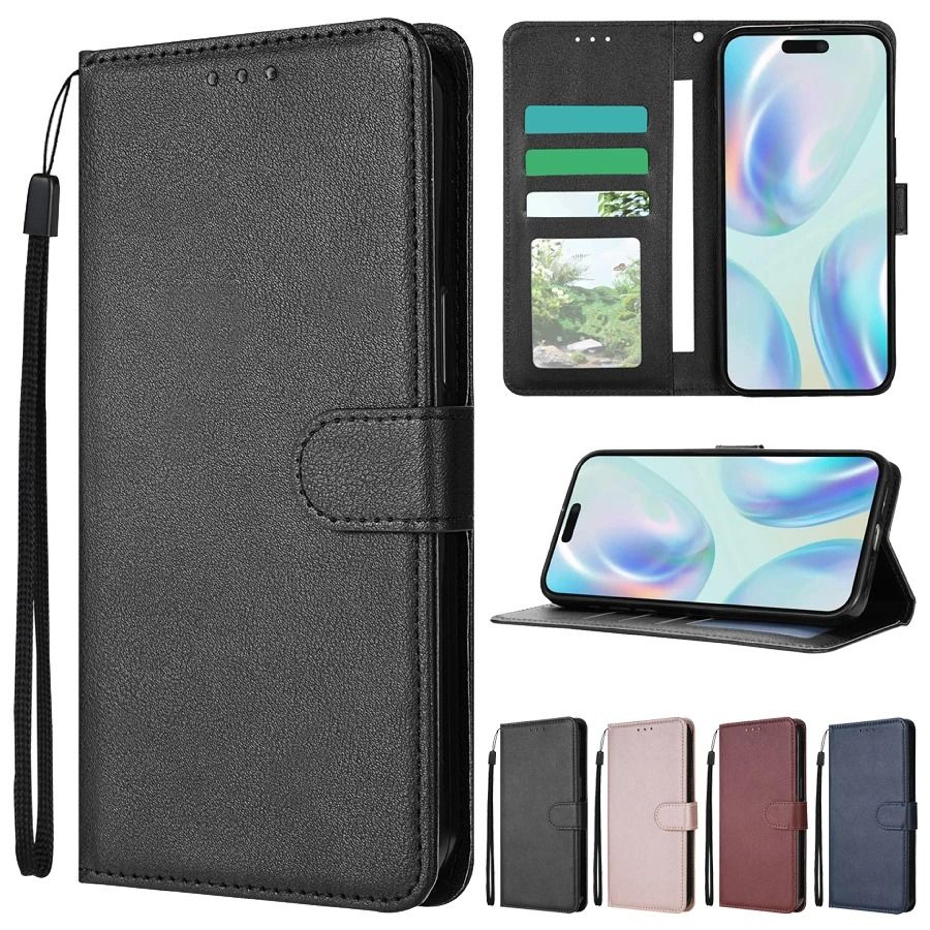 Magnetic Flip Wallet Leather Phone Case With Card Slots 0