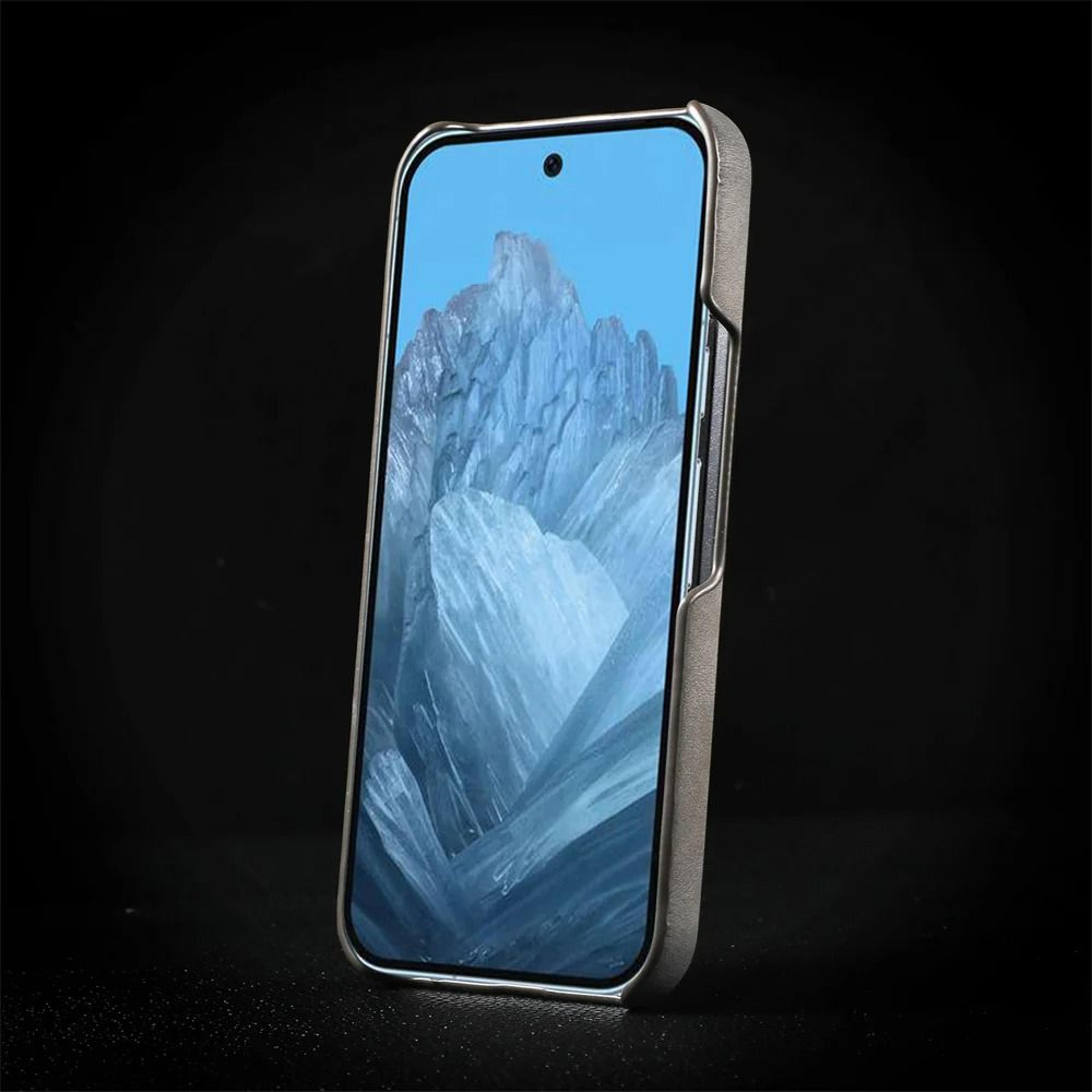 Magnetic Sheepskin Leather Phone Case For Google Pixel 4