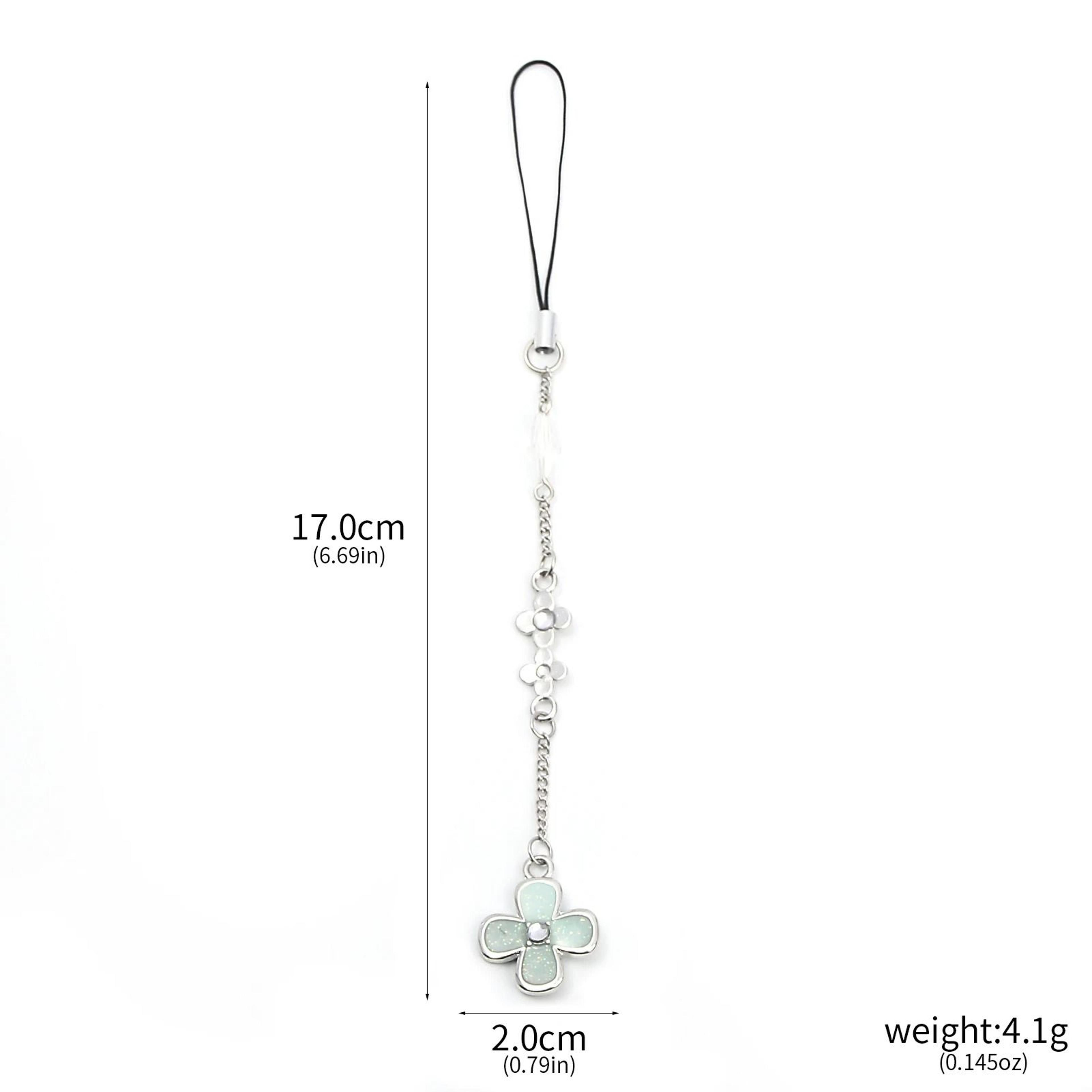 Flower Pendant Phone Charm With Chain Strap 6