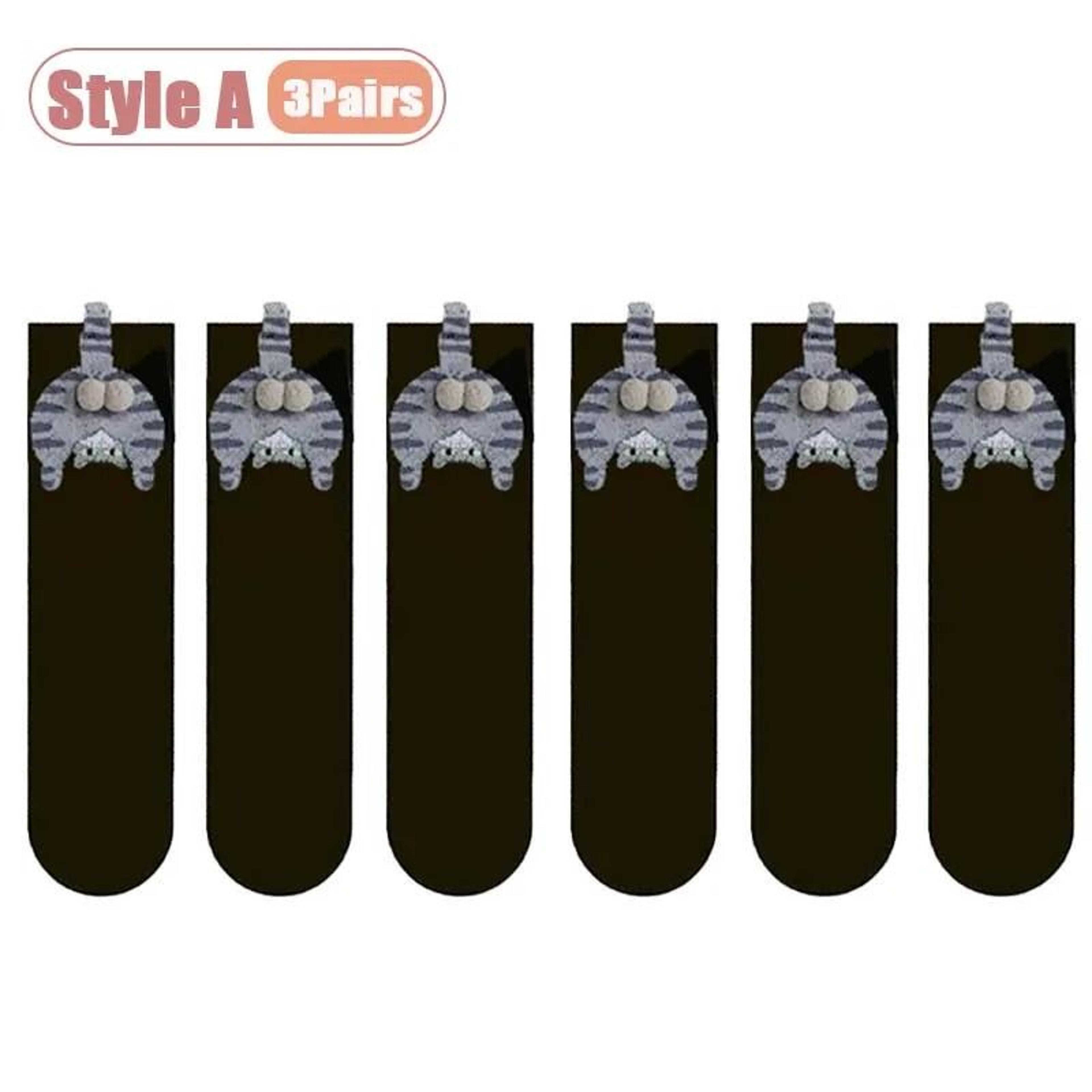 Cartoon Cat Egg Cozy Mid Calf Socks 13
