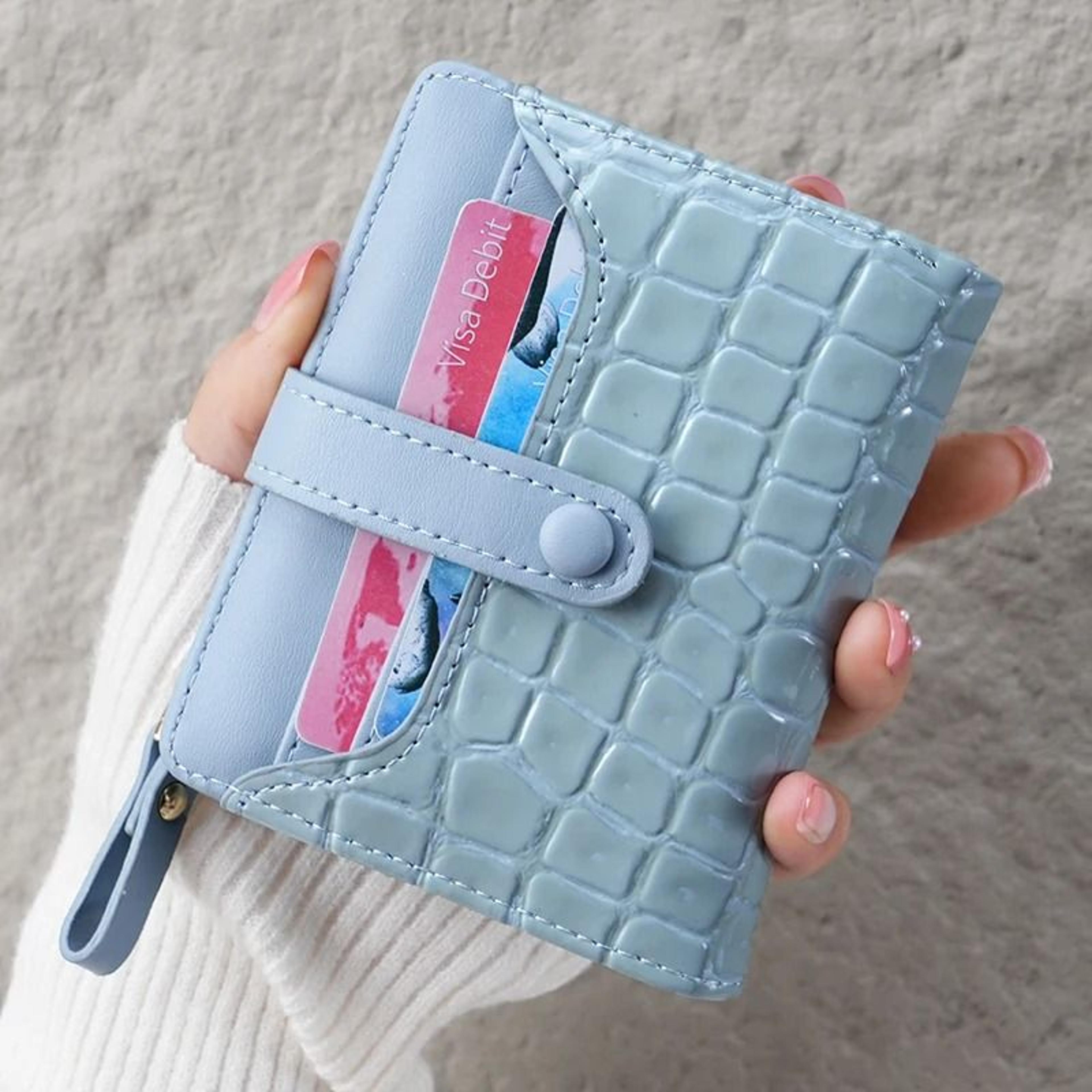 Mini Crocodile Print Clutch Wallet 3