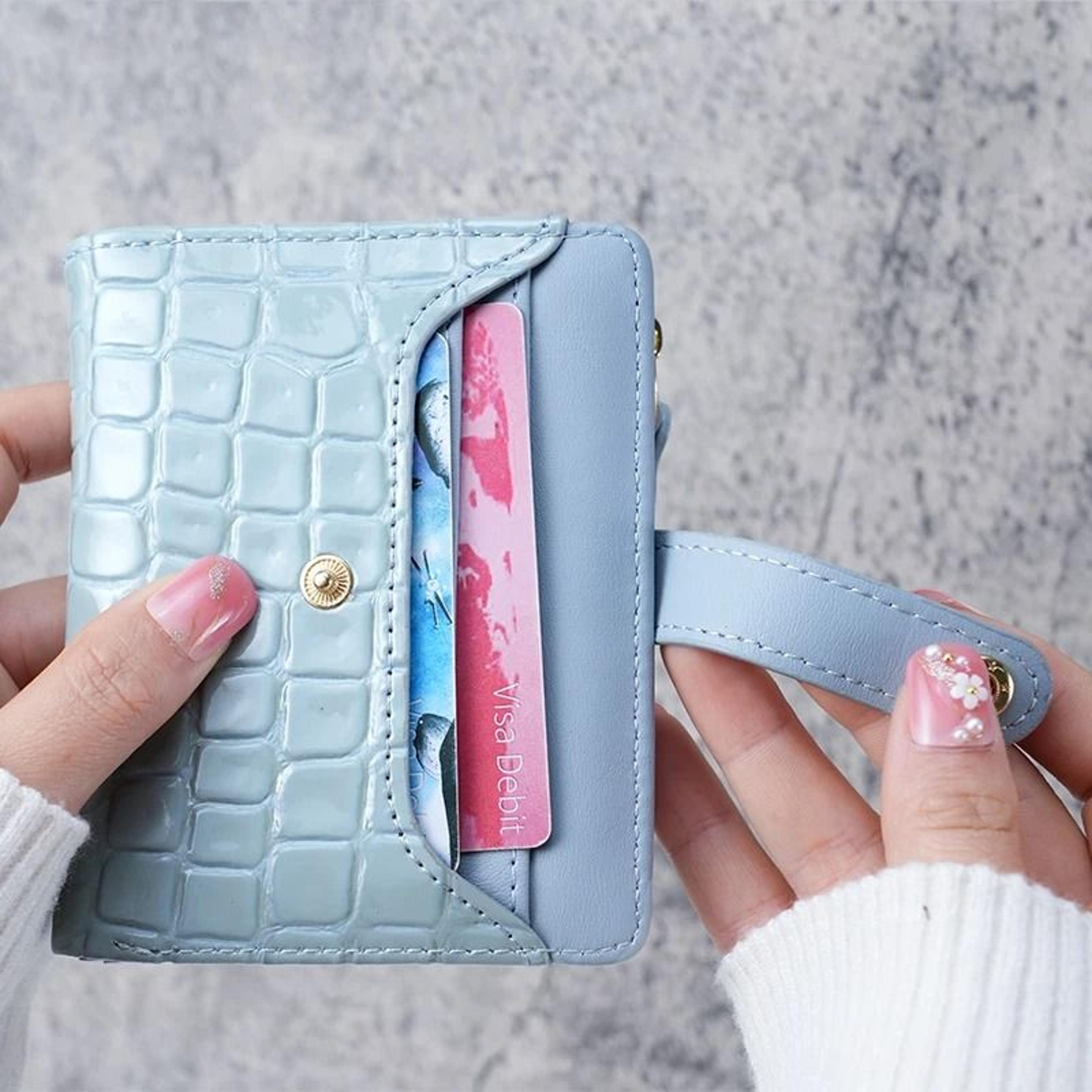 Mini Crocodile Print Clutch Wallet 5