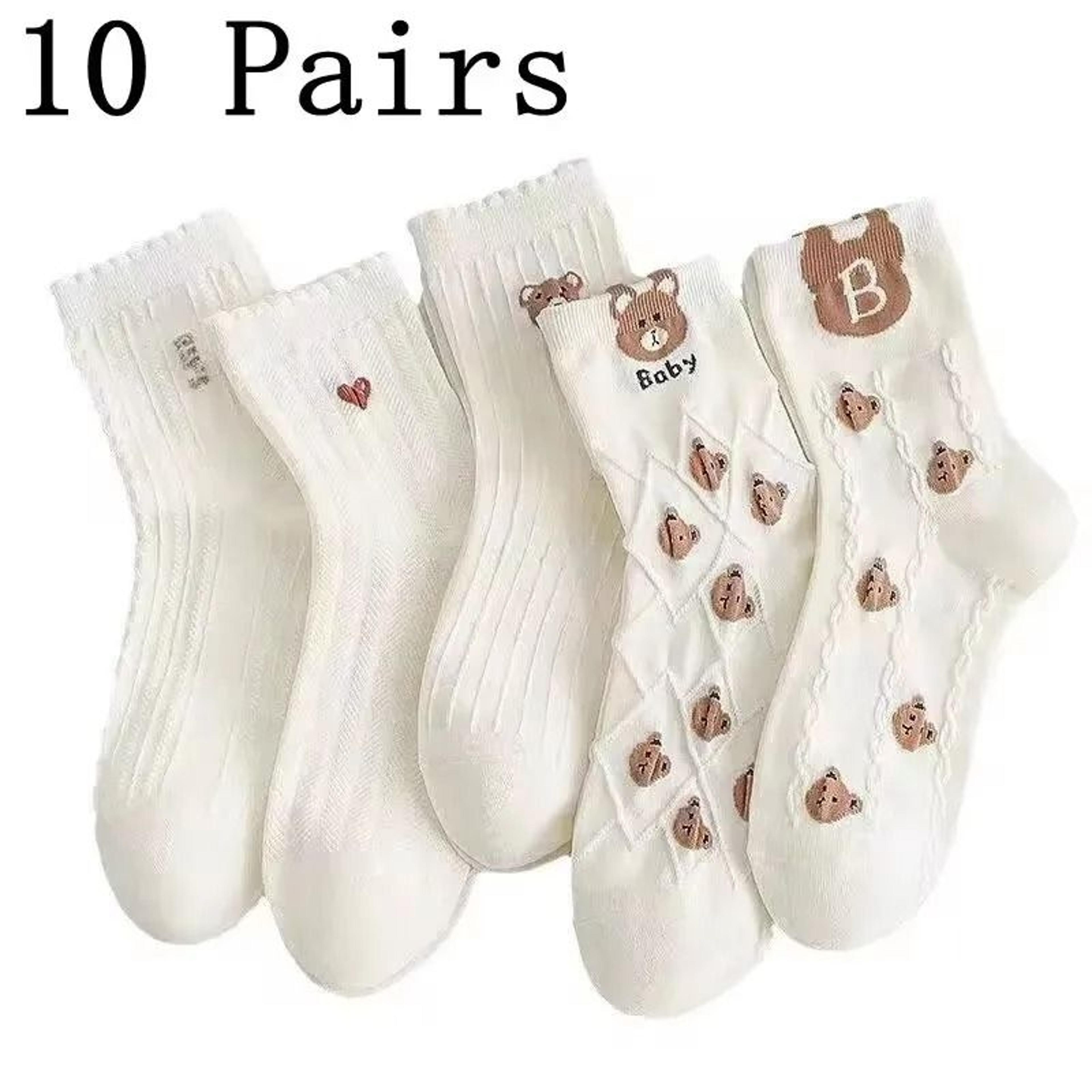 Mens Soft Breathable Cartoon Expression Socks  MultiPair Packs 11