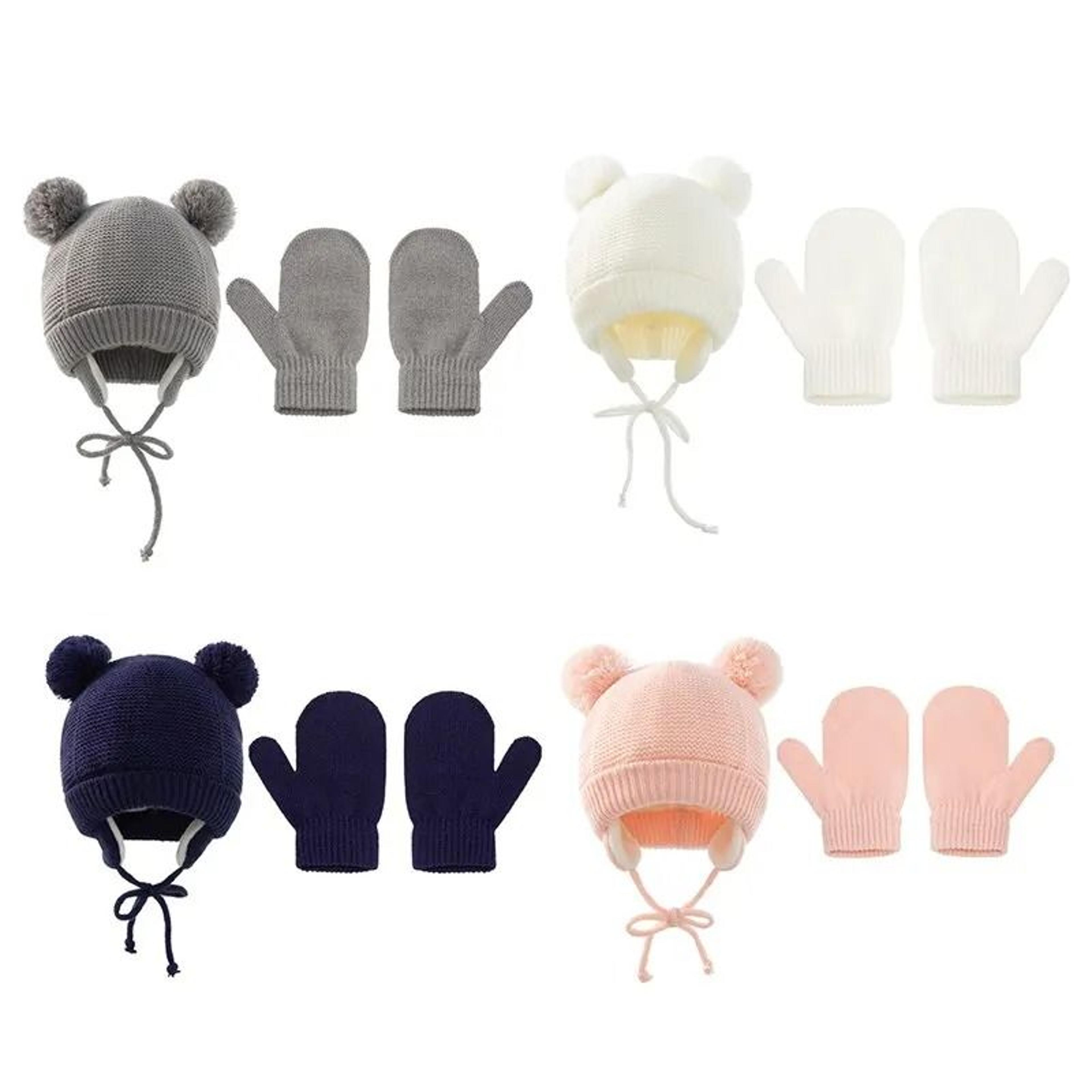 Baby Winter Knit Hat And Gloves Set 0