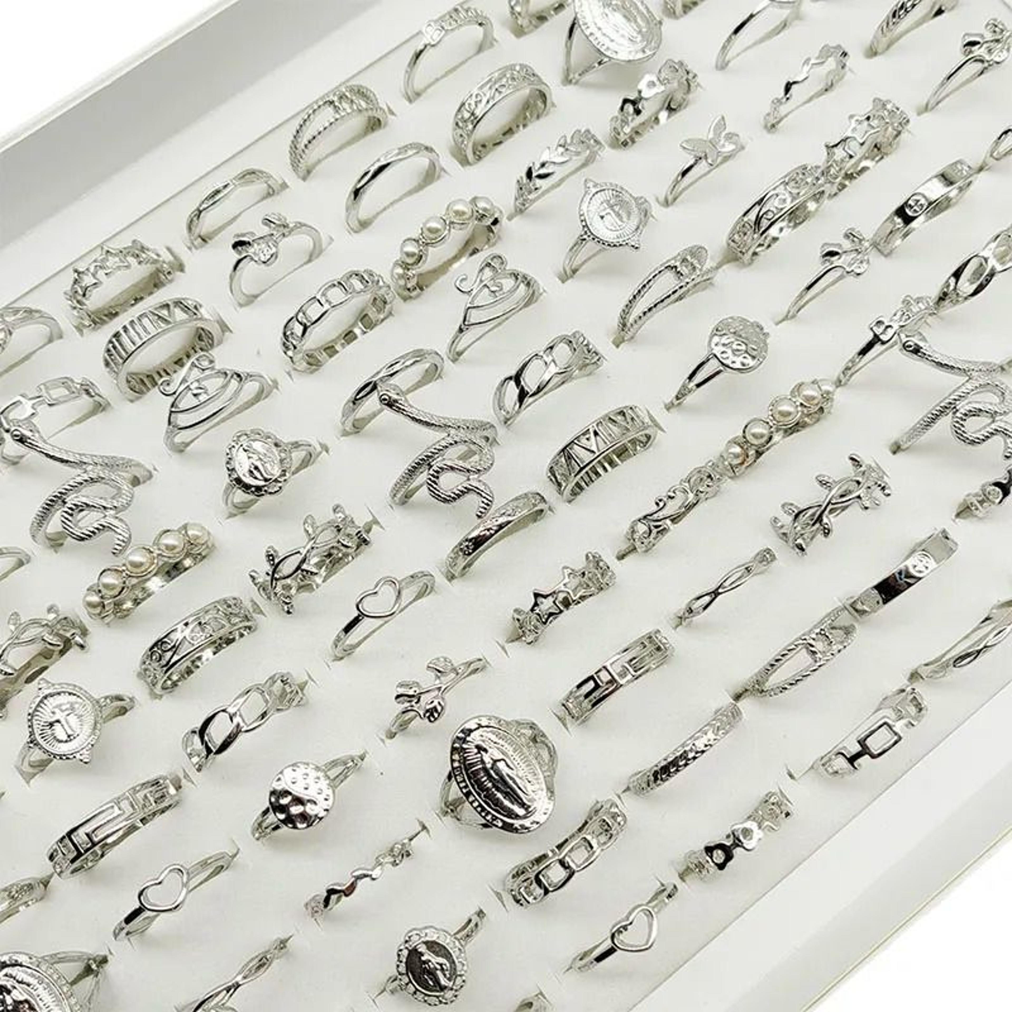 Gold Tone Mixed Style Ring Set For Women 30 Pieces 8
