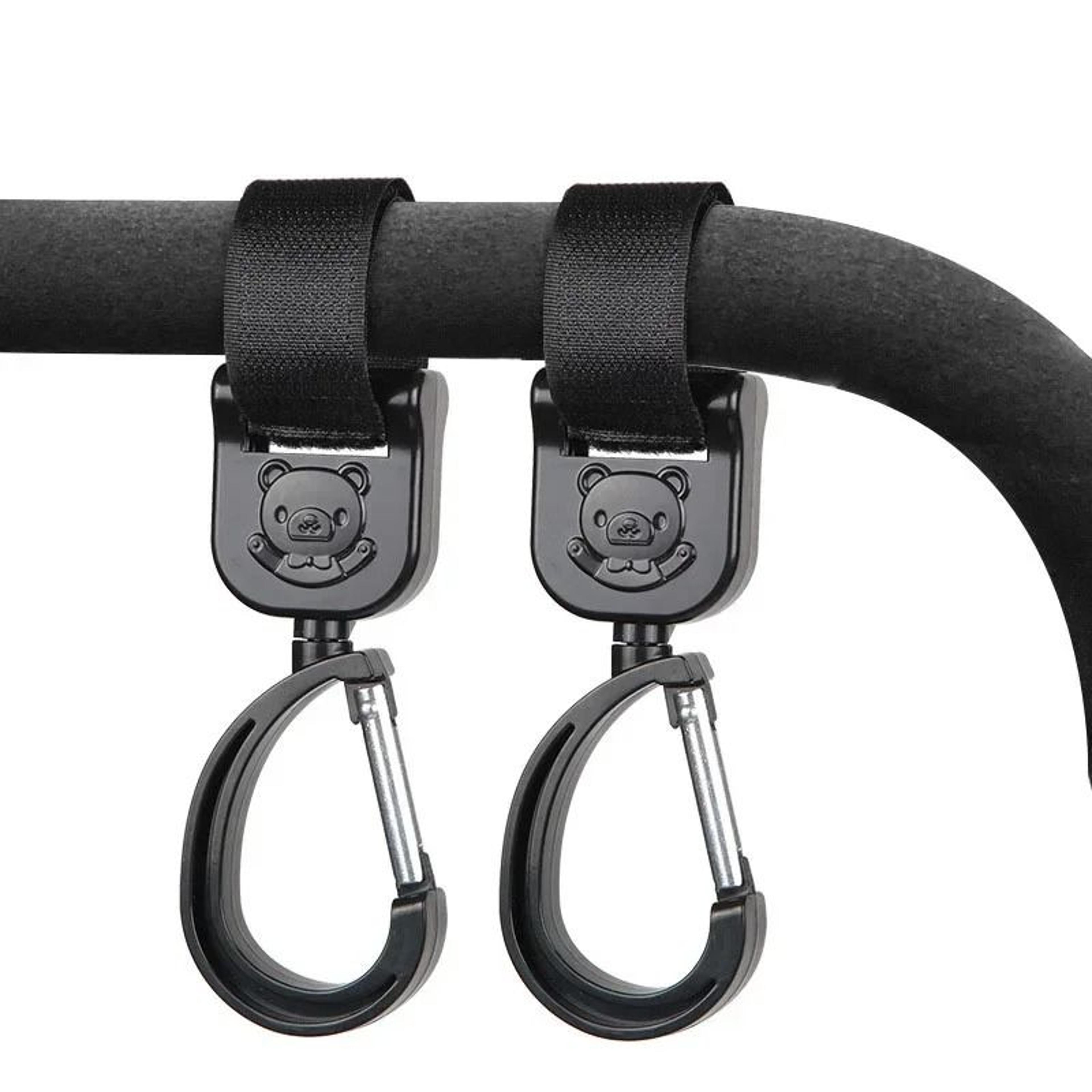 Baby Stroller Pram Hooks 360 Rotation Universal Bag Hanger Clip Set 0