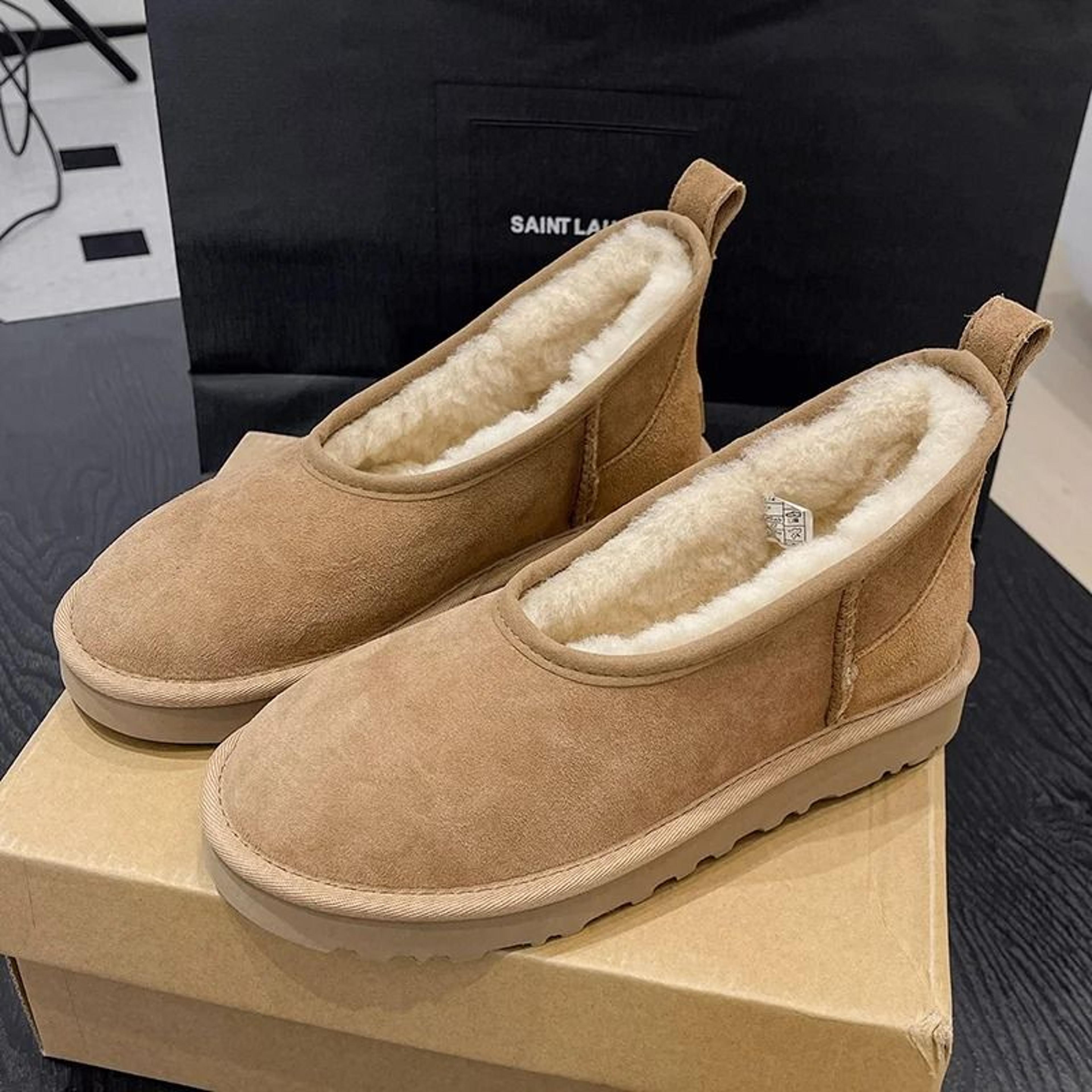 Womens Plush Winter Snow Ankle Boots Warm Cotton Fleece Lined Casual Comfort Flats 0